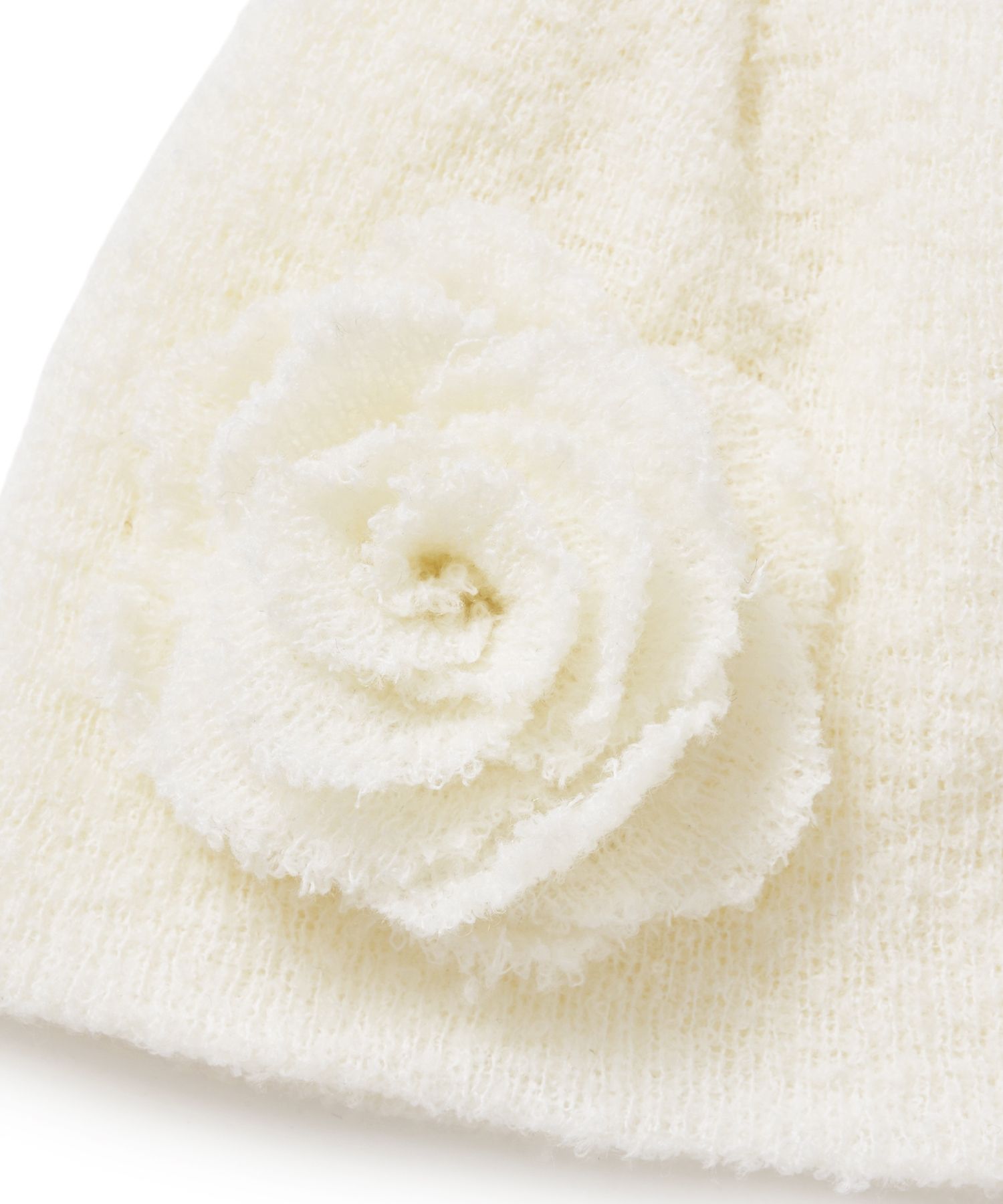 MUSINSA | MIDNIGHT MOVE rose beanie (ivory)