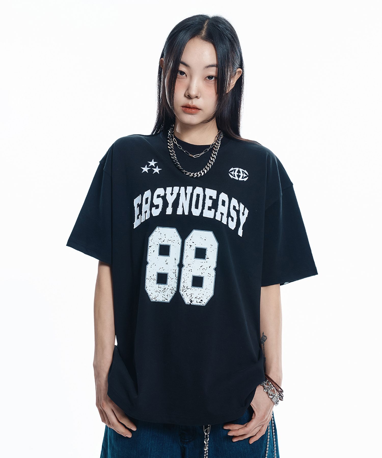 Tシャツ・カットソー [EASY NO EASY] 88 FOOTBALL T-SHIRT MUSINSA公式 | EASY NO EASY 88 Football Short Sleeve T-Shirt