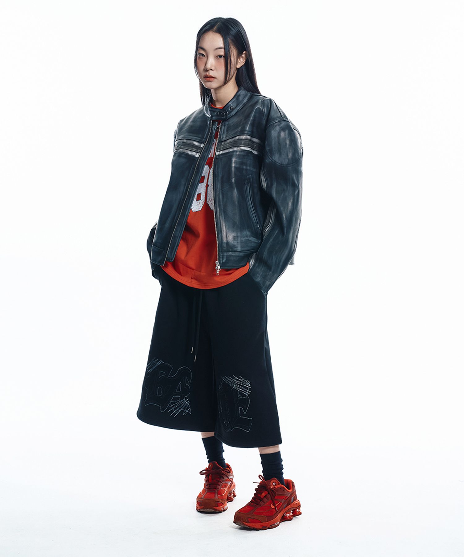 パンツ [EASY NO EASY] ENOE PATCH SWEAT BERMUDA PANTS MUSINSA | EASY NO EASY ENOE Patch Sweat Bermuda Pants - Black