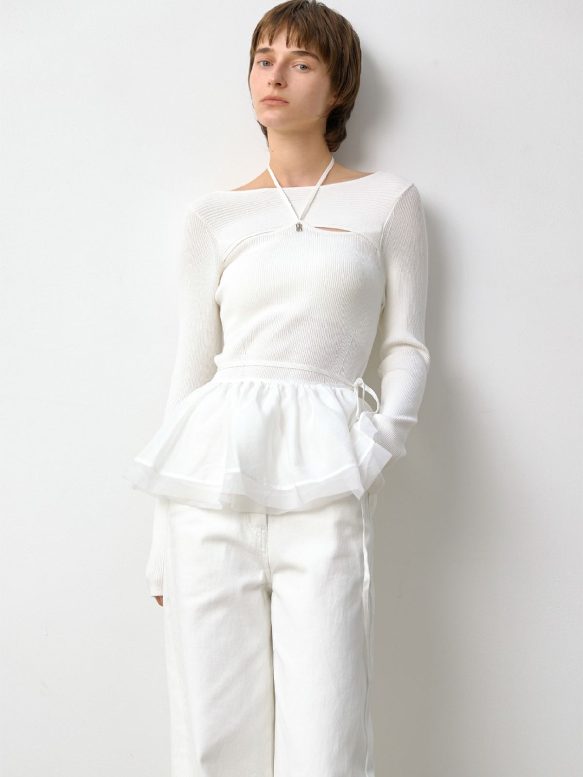 아틀리에 나인(ATELIER NAIN) JOSIET HALTER NECK KNIT(T-7006)