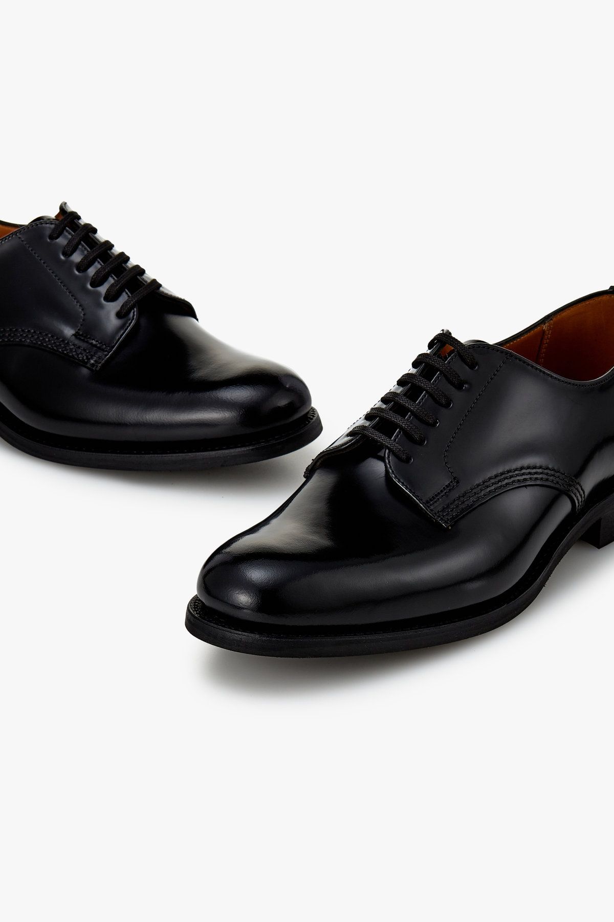 맨온더분(MAN ON THE BOON) [SANDERS] OFFICER SHOE 폴리싱 레더 로퍼_블랙 4715118201