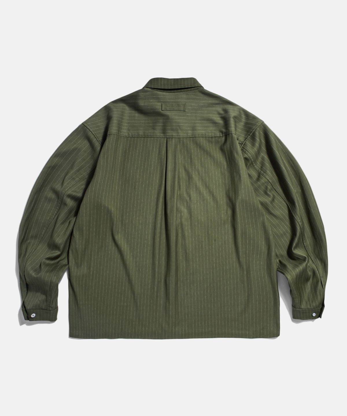 에스피오나지(ESPIONAGE) Striped Work Shirt(Grocery) Olive