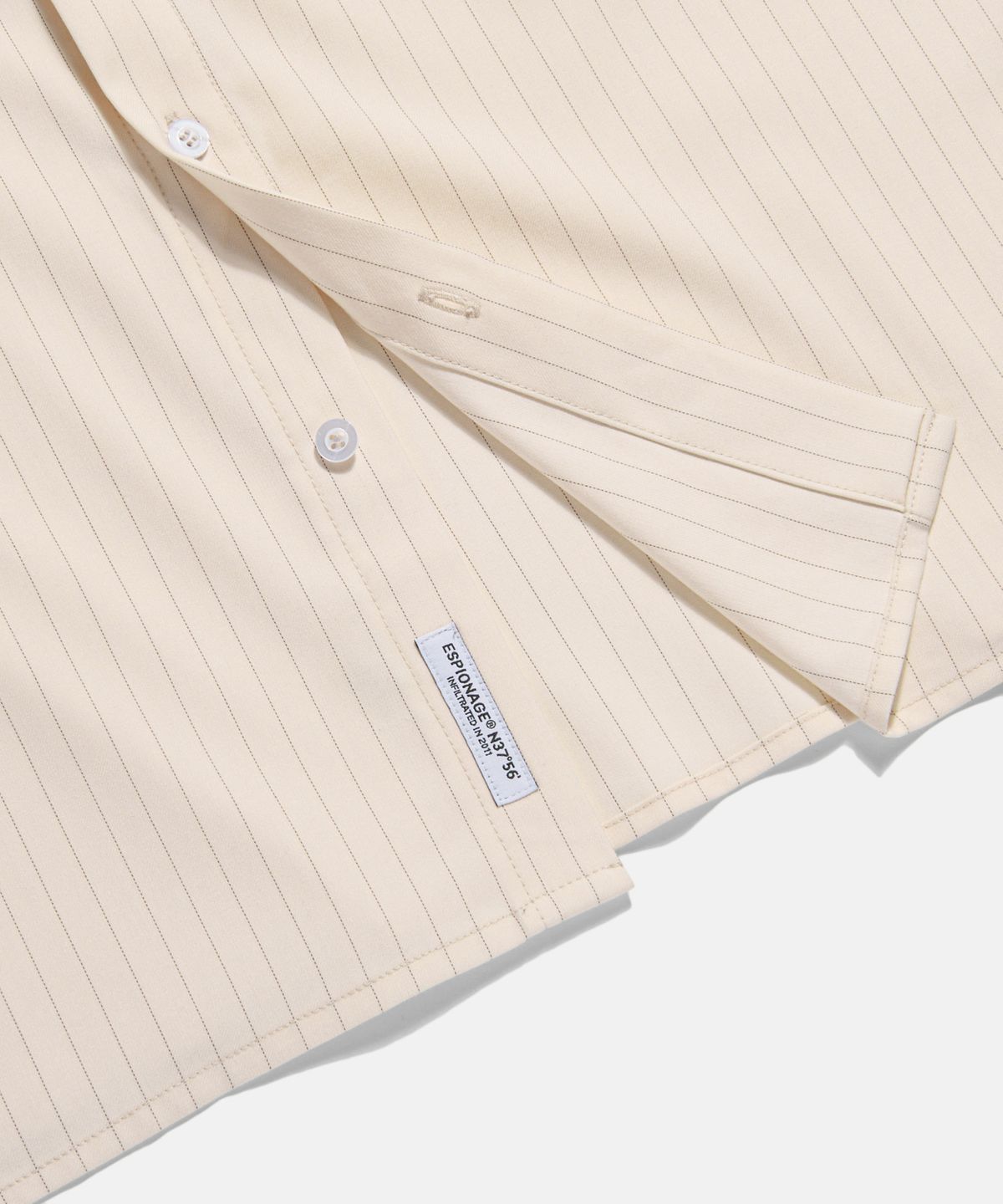 에스피오나지(ESPIONAGE) Striped Work Shirt(Cigar Co.) Cream