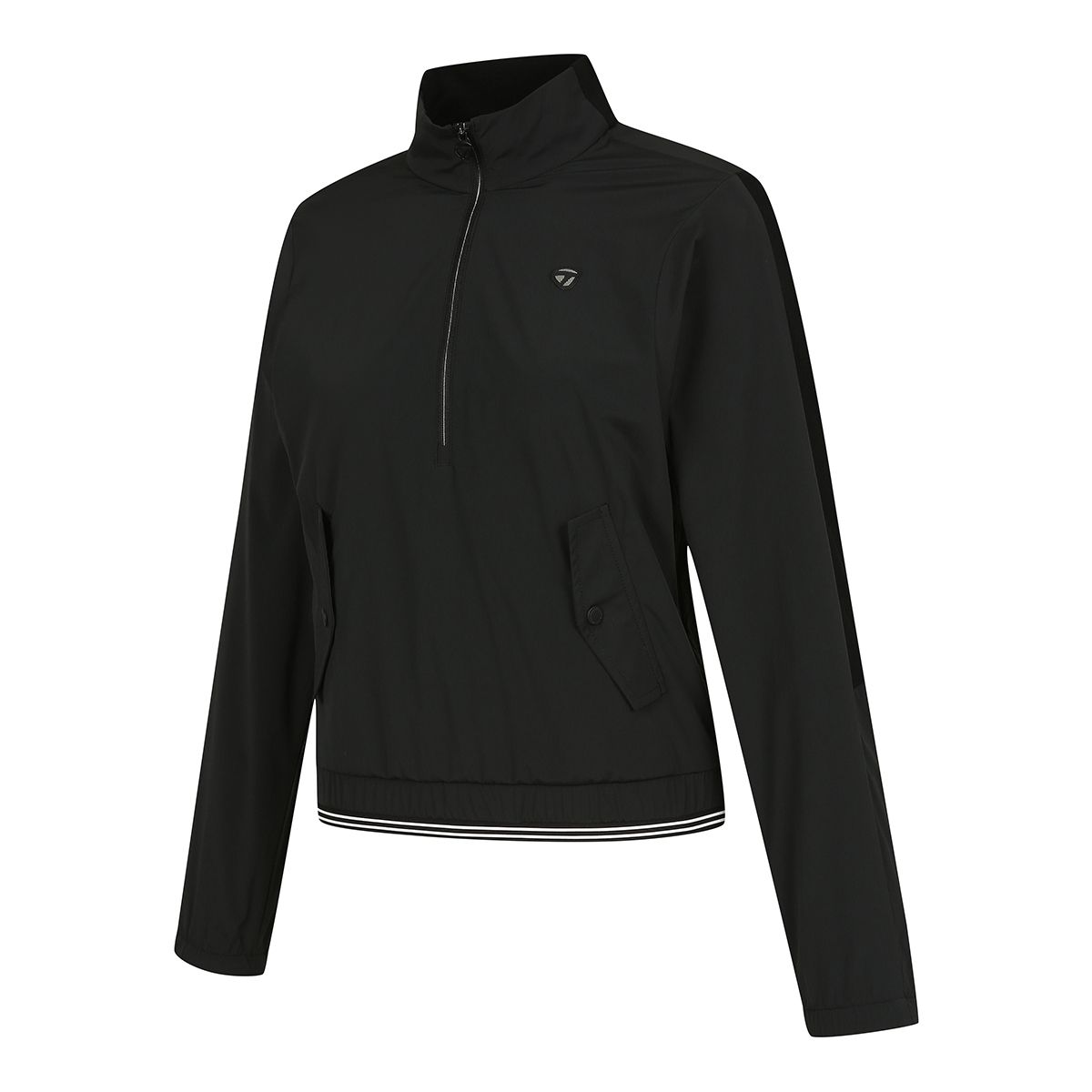 테일러메이드 어패럴(TAYLORMADE APPAREL) 여성 니트 패치 하이넥 아노락 점퍼 T8031JO5202-199