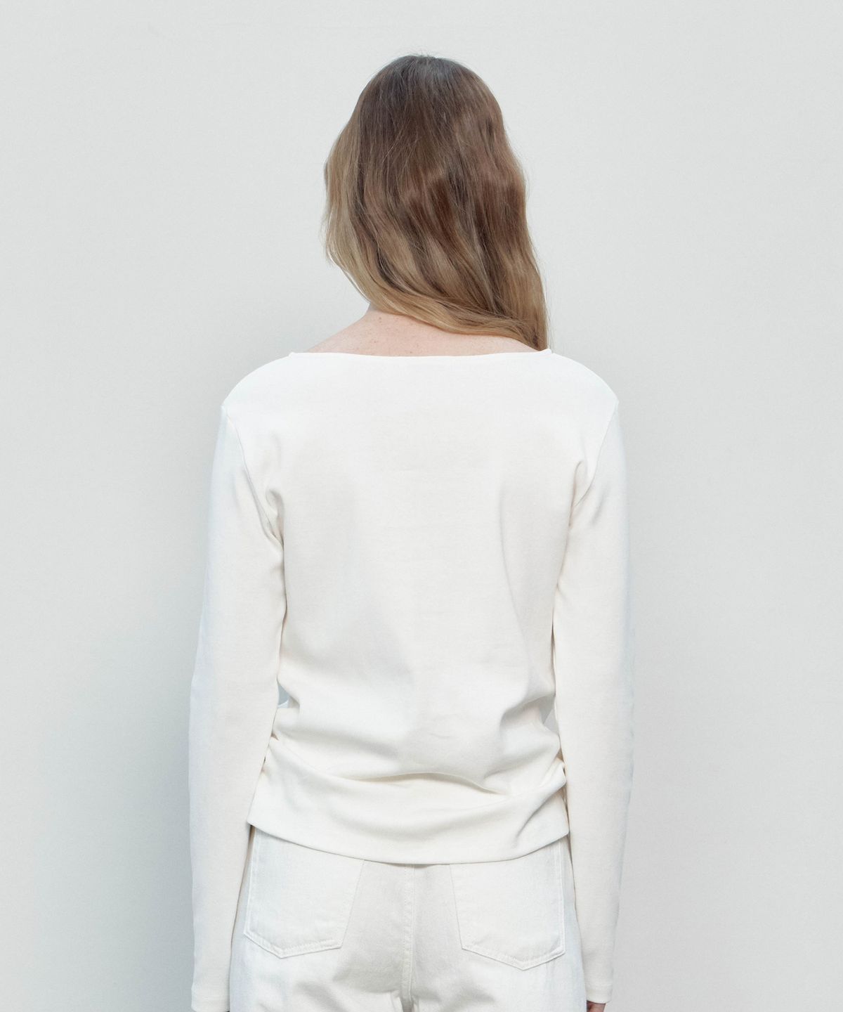 더마고(THEMARGOT) BASIC BOAT NECK T-SHIRTS (WHITE)