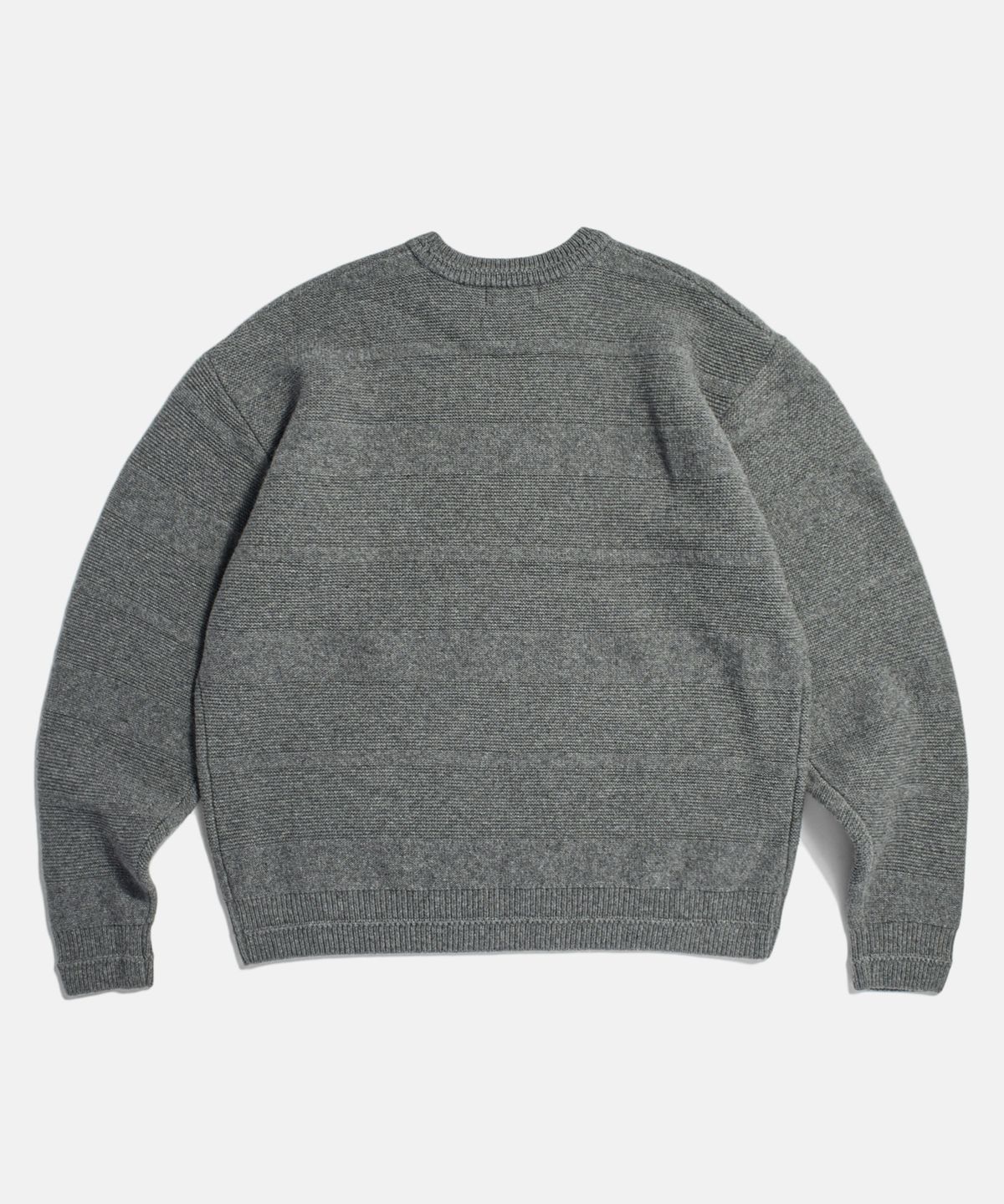 에스피오나지(ESPIONAGE) Solid Stripe Border Knit Sweater Grey