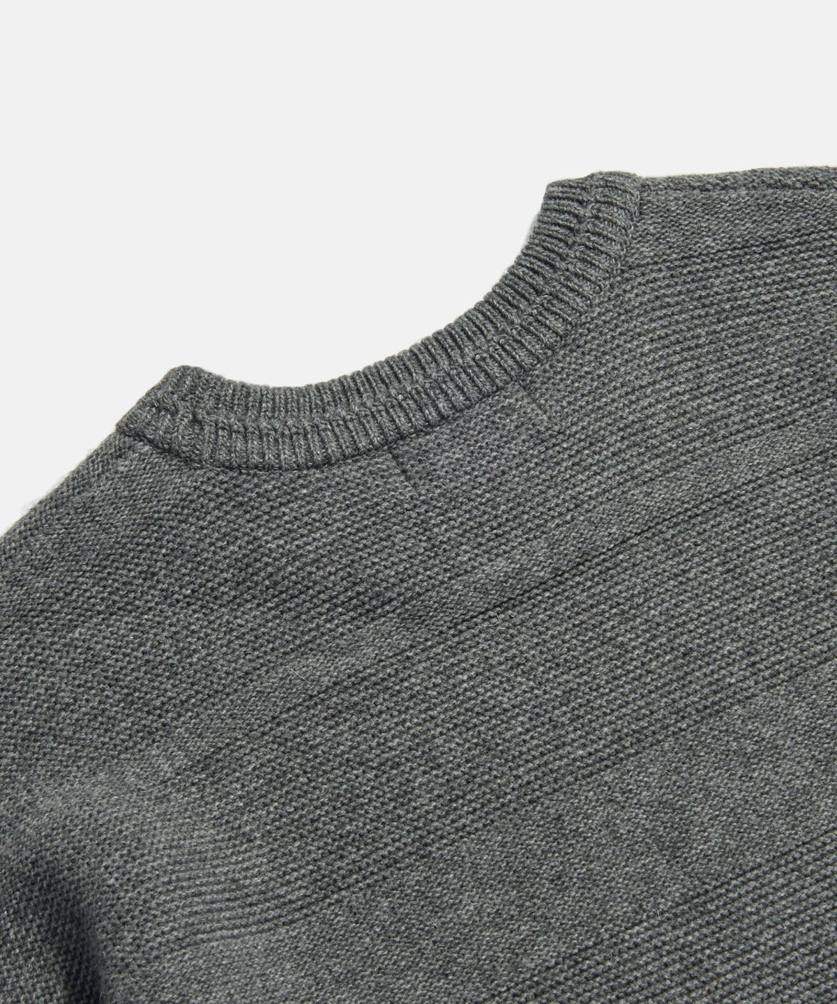 에스피오나지(ESPIONAGE) Solid Stripe Border Knit Sweater Grey