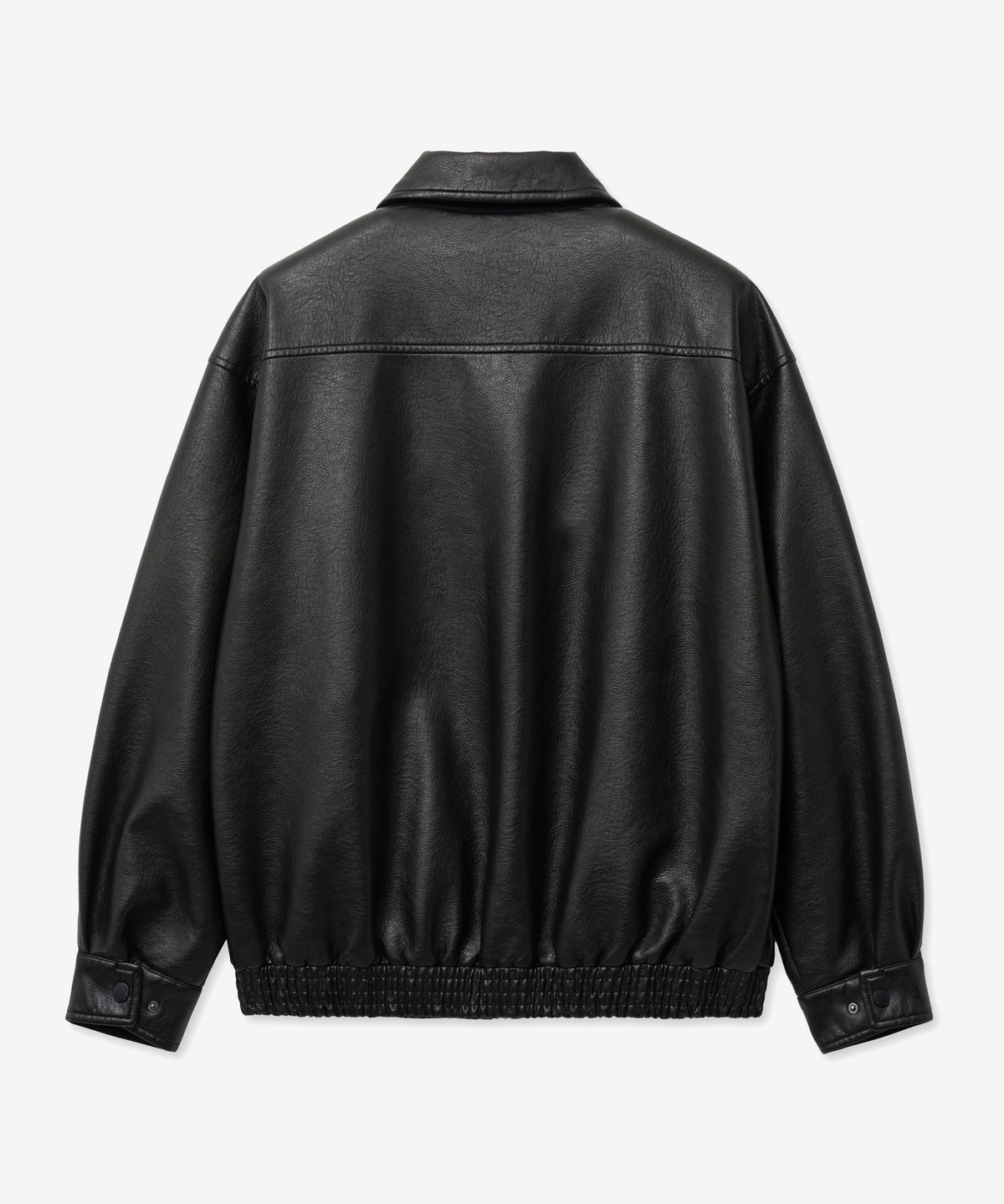 브이투(VTWO) 8262 워시드 오버핏 레더 자켓 (BLACK)