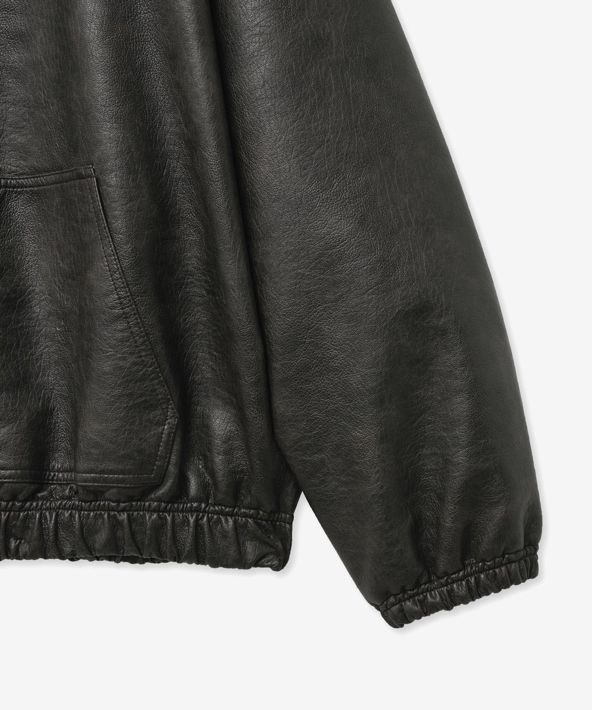 브이투(VTWO) 8261 내추럴 워시드 레더 후드 자켓 (DARK BROWN)