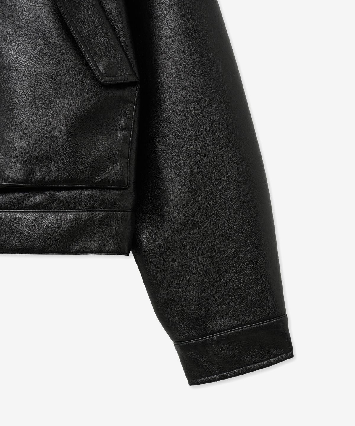 브이투(VTWO) 8248 워시드 레더 블루종 점퍼 (BLACK)