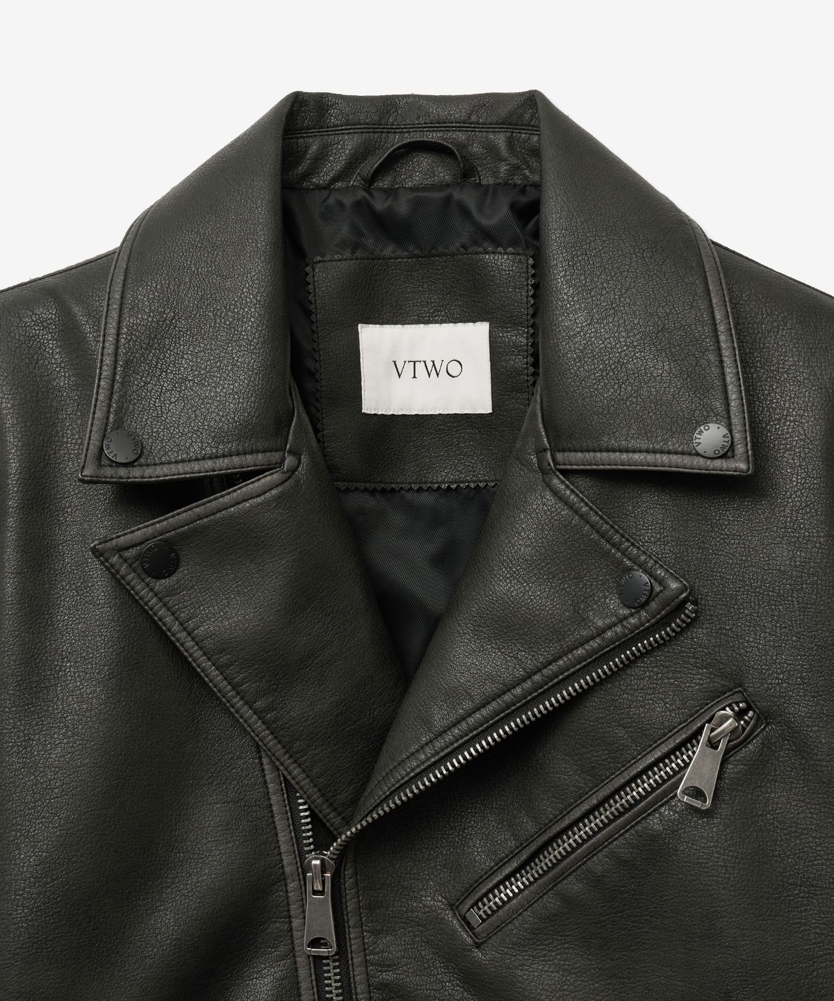 브이투(VTWO) 8241 워시드 레더 라이더 자켓 (BLACK)