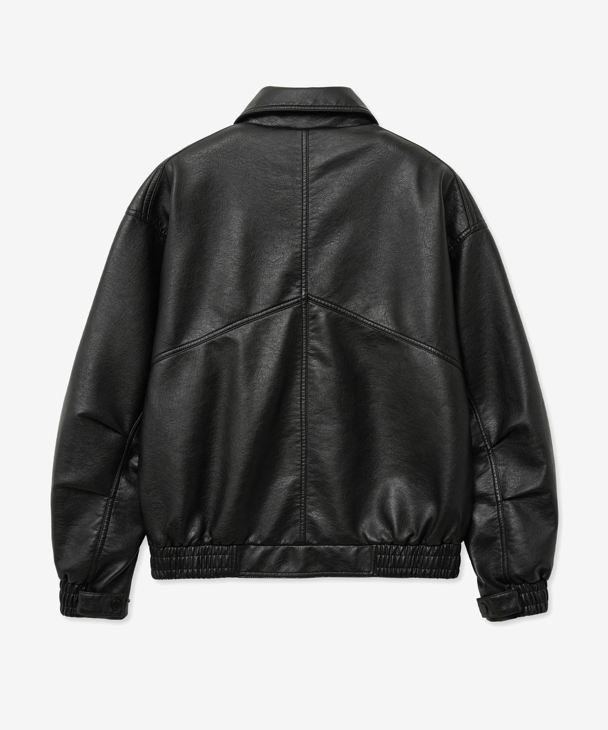 브이투(VTWO) 8239 워시드 레더 봄버 자켓 (BLACK)