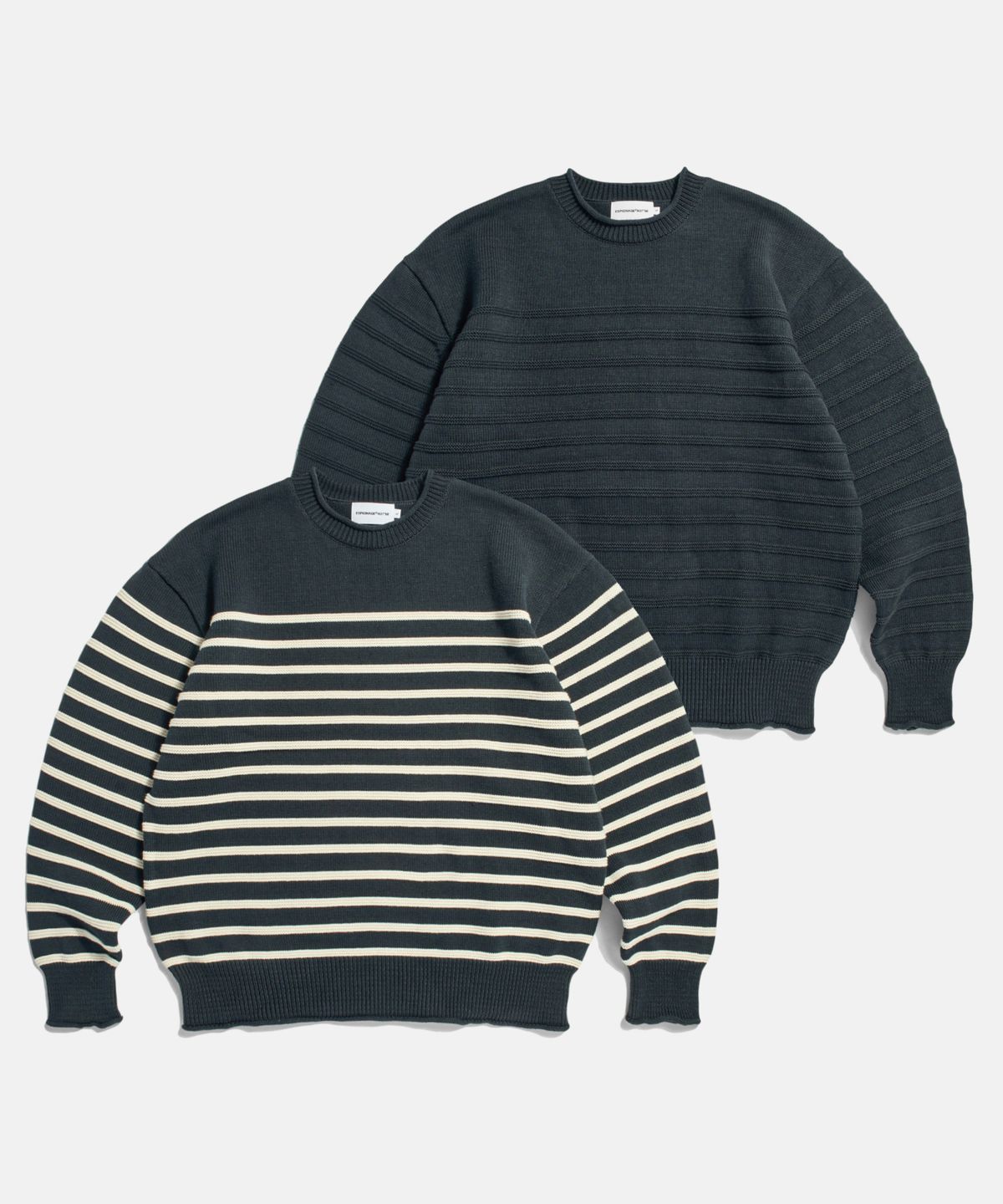 에스피오나지(ESPIONAGE) Mariniere Knit Sweater Dark Navy