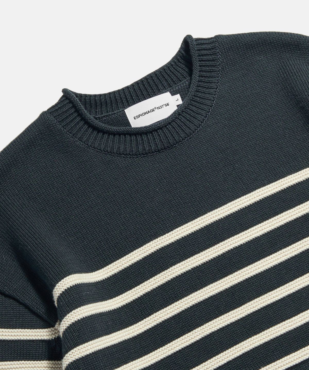 에스피오나지(ESPIONAGE) Mariniere Knit Sweater Ivory Stripe