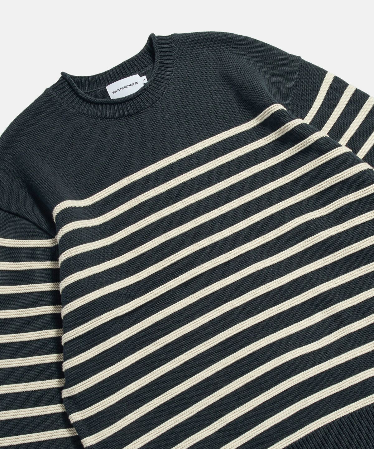 에스피오나지(ESPIONAGE) Mariniere Knit Sweater Ivory Stripe