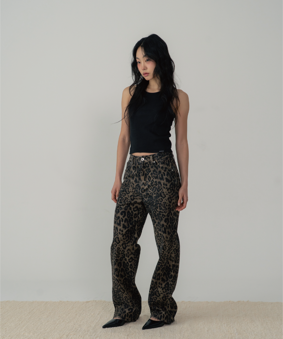 지제뮤지엄(ZIZEMUSEUM) LEOPARD WIDE PANTS  (BROWN)