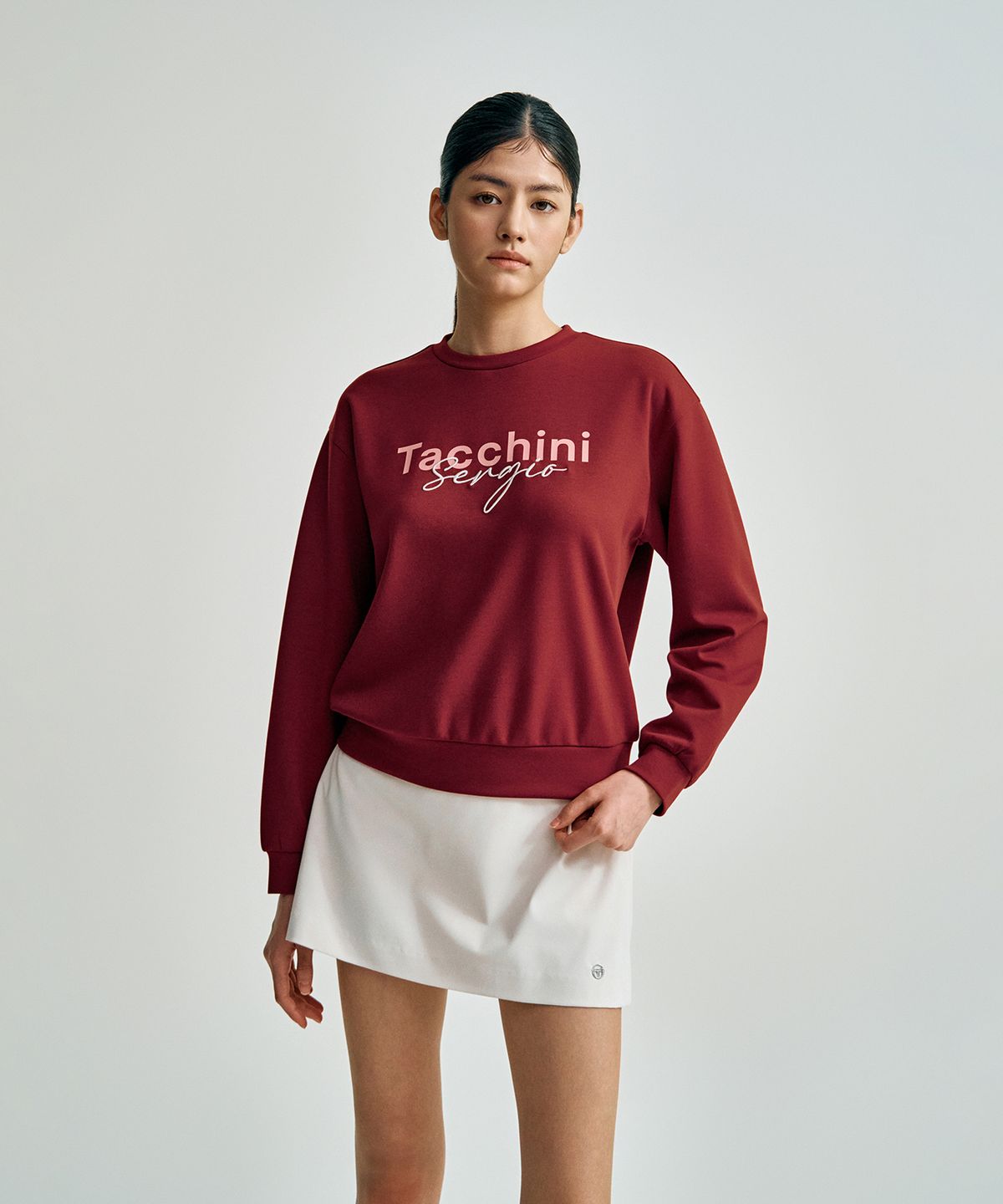 세르지오 타키니(SERGIO TACCHINI) W 모달라이크 맨투맨 (Burgundy)