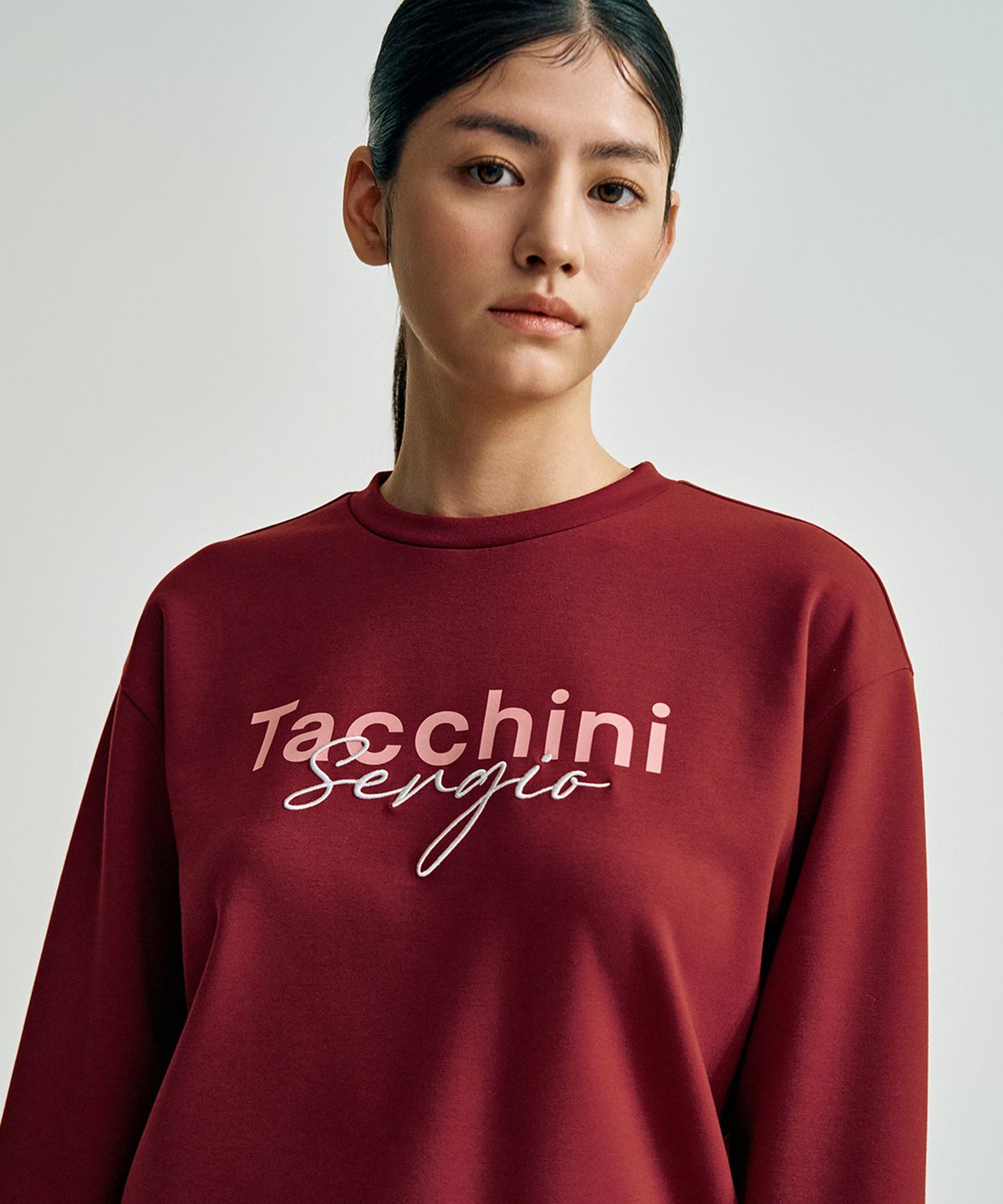 세르지오 타키니(SERGIO TACCHINI) W 모달라이크 맨투맨 (Burgundy)