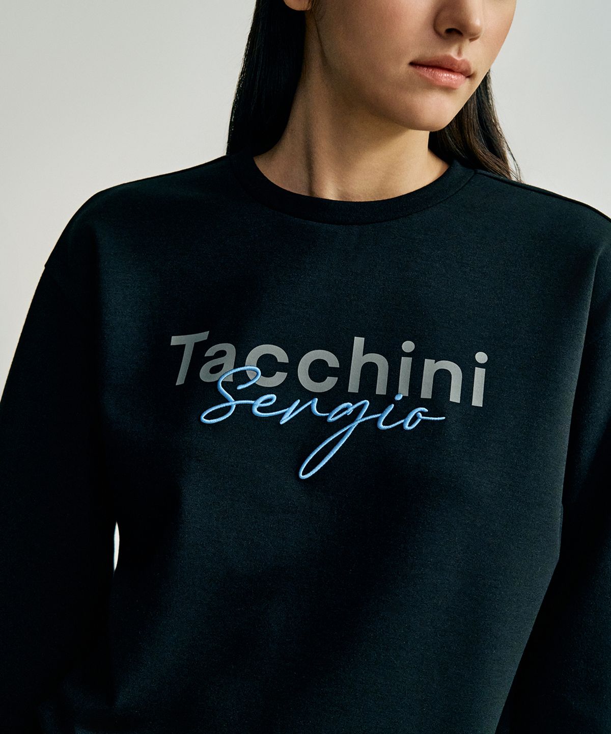 세르지오 타키니(SERGIO TACCHINI) W 모달라이크 맨투맨 (Black)