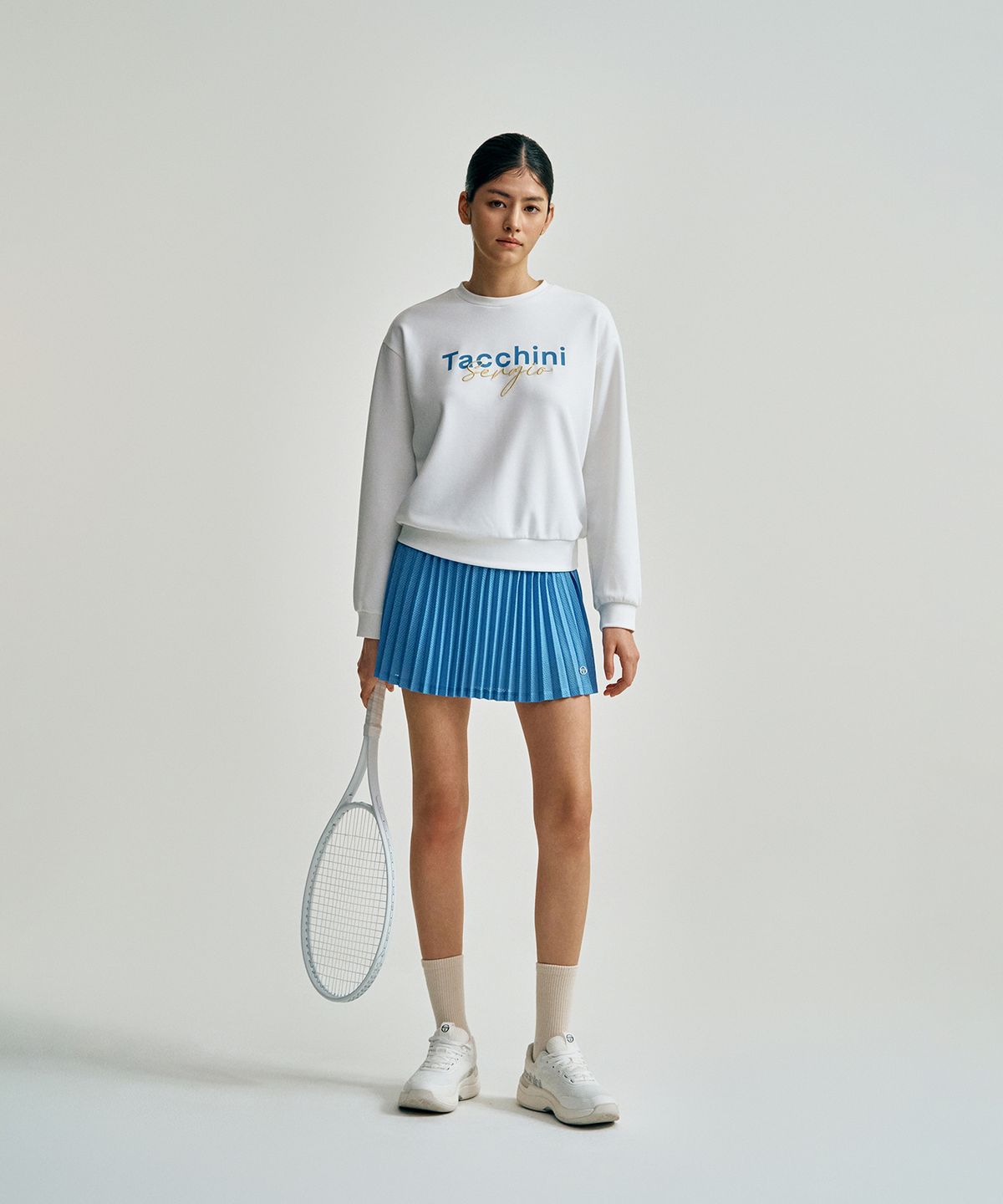 세르지오 타키니(SERGIO TACCHINI) W 모달라이크 맨투맨 (White)