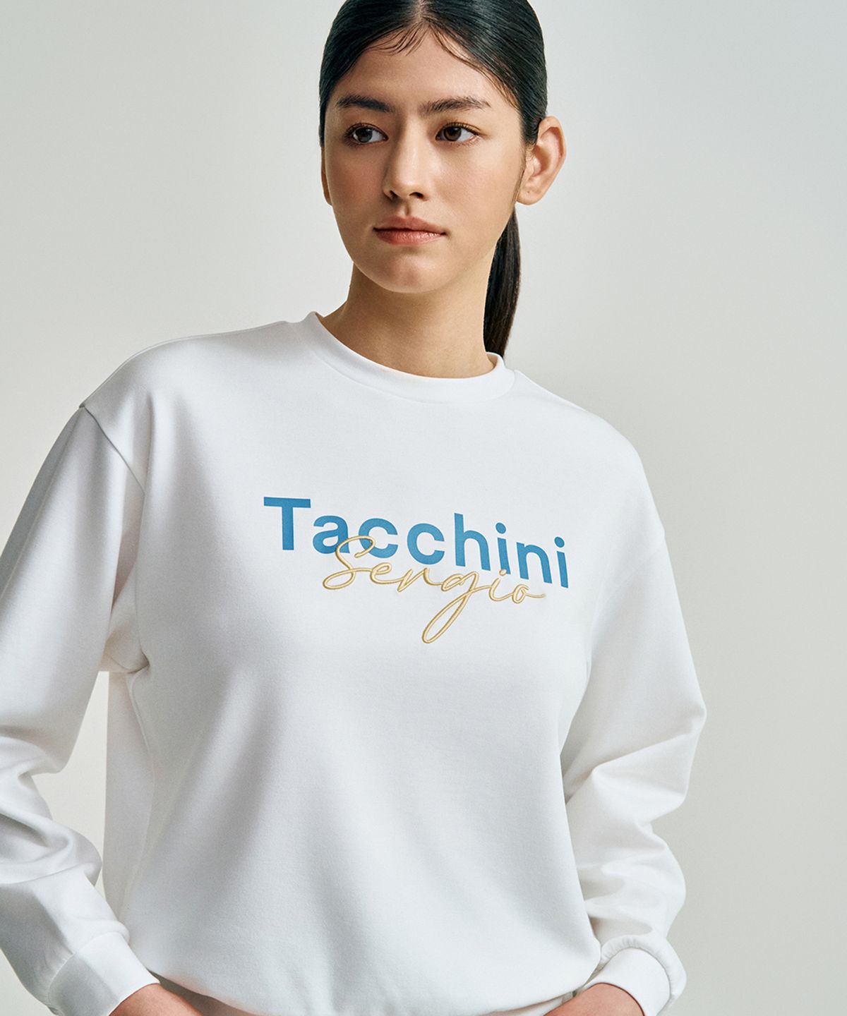 세르지오 타키니(SERGIO TACCHINI) W 모달라이크 맨투맨 (White)