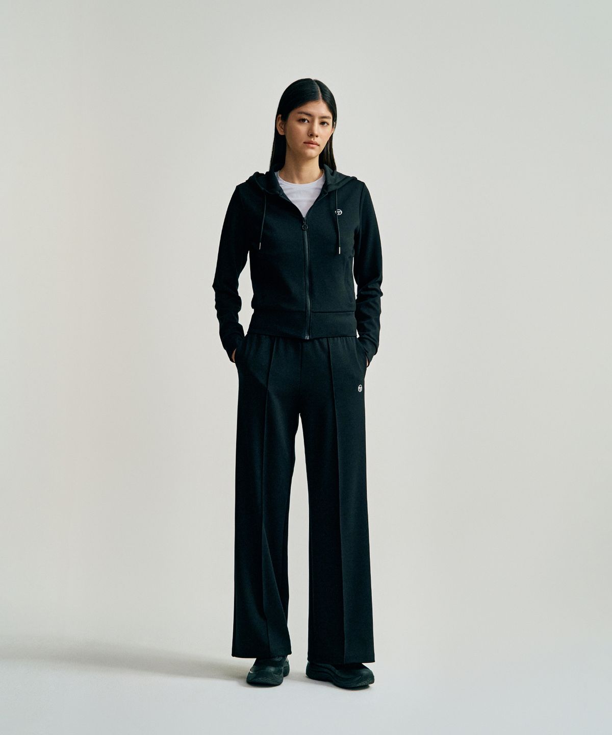 세르지오 타키니(SERGIO TACCHINI) W 모달라이크 후드집업 (Black)