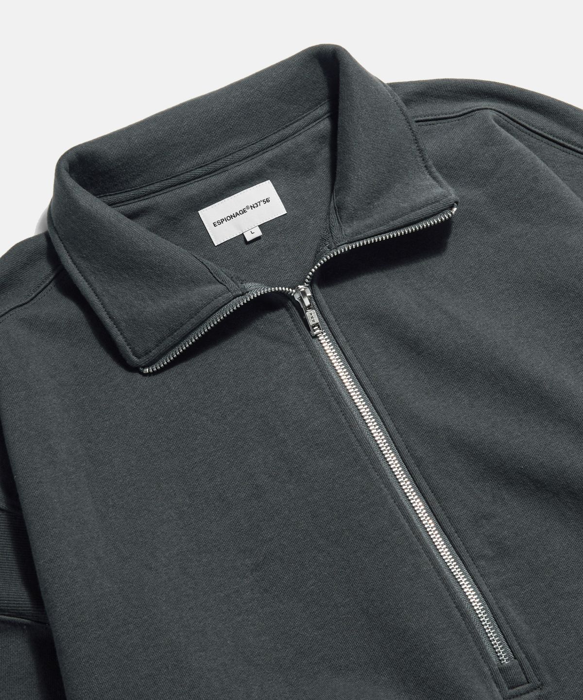 에스피오나지(ESPIONAGE) Ribbed Shoulder Sweat Anorak Charcoal