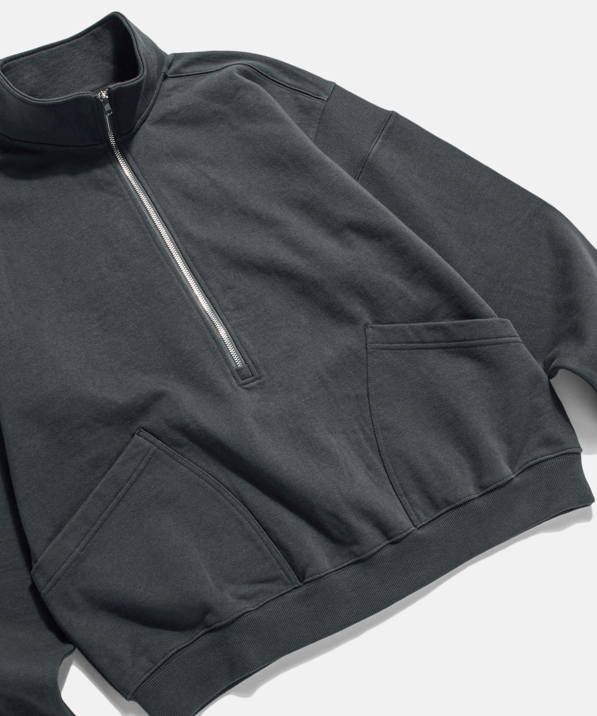 에스피오나지(ESPIONAGE) Ribbed Shoulder Sweat Anorak Charcoal