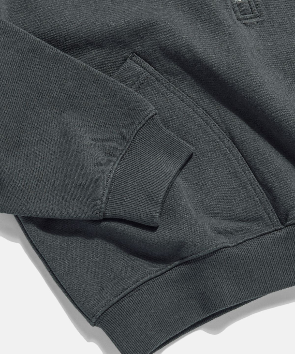 에스피오나지(ESPIONAGE) Ribbed Shoulder Sweat Anorak Charcoal