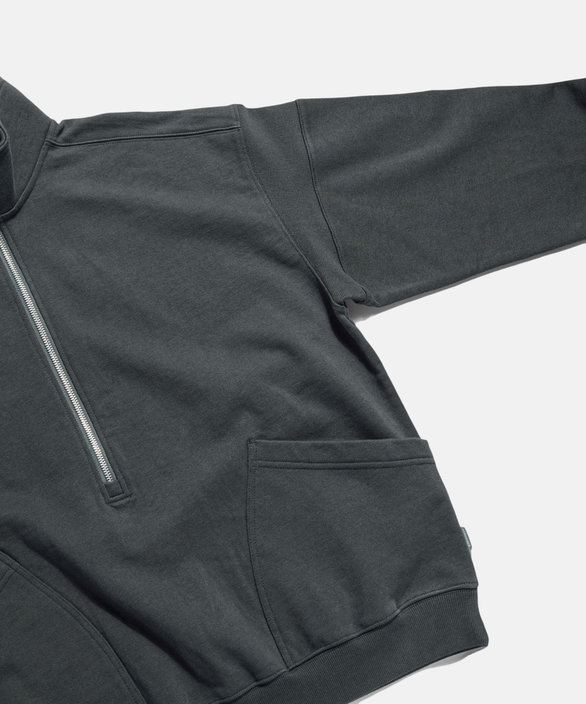 에스피오나지(ESPIONAGE) Ribbed Shoulder Sweat Anorak Charcoal