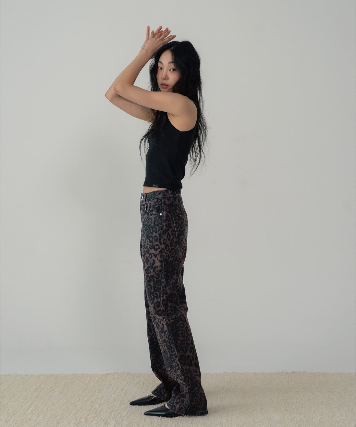 지제뮤지엄(ZIZEMUSEUM) LEOPARD WIDE PANTS  (WINE)