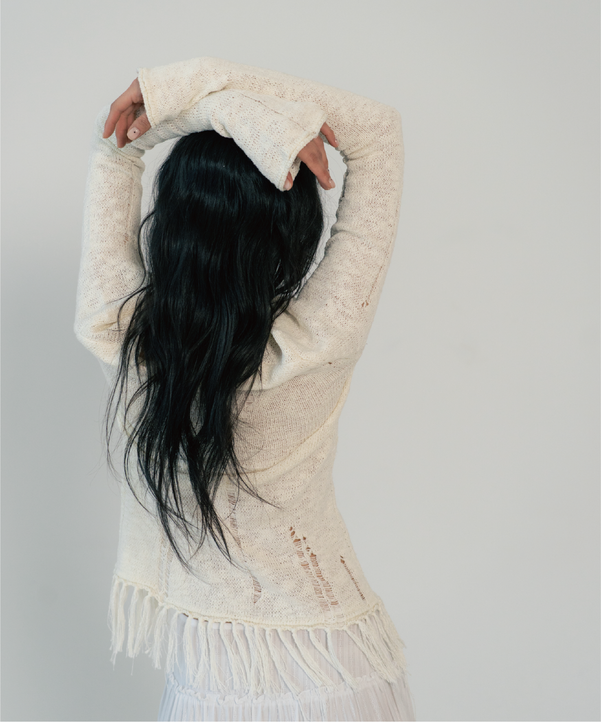 지제뮤지엄(ZIZEMUSEUM) VINTAGE FRINGE KNIT (IVORY)