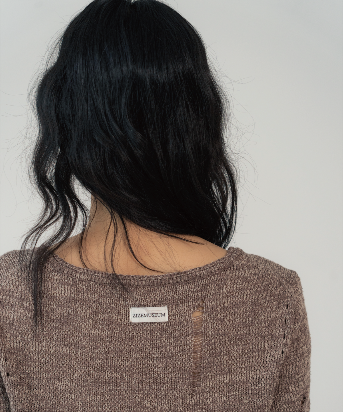 지제뮤지엄(ZIZEMUSEUM) VINTAGE FRINGE KNIT (MOCHA)