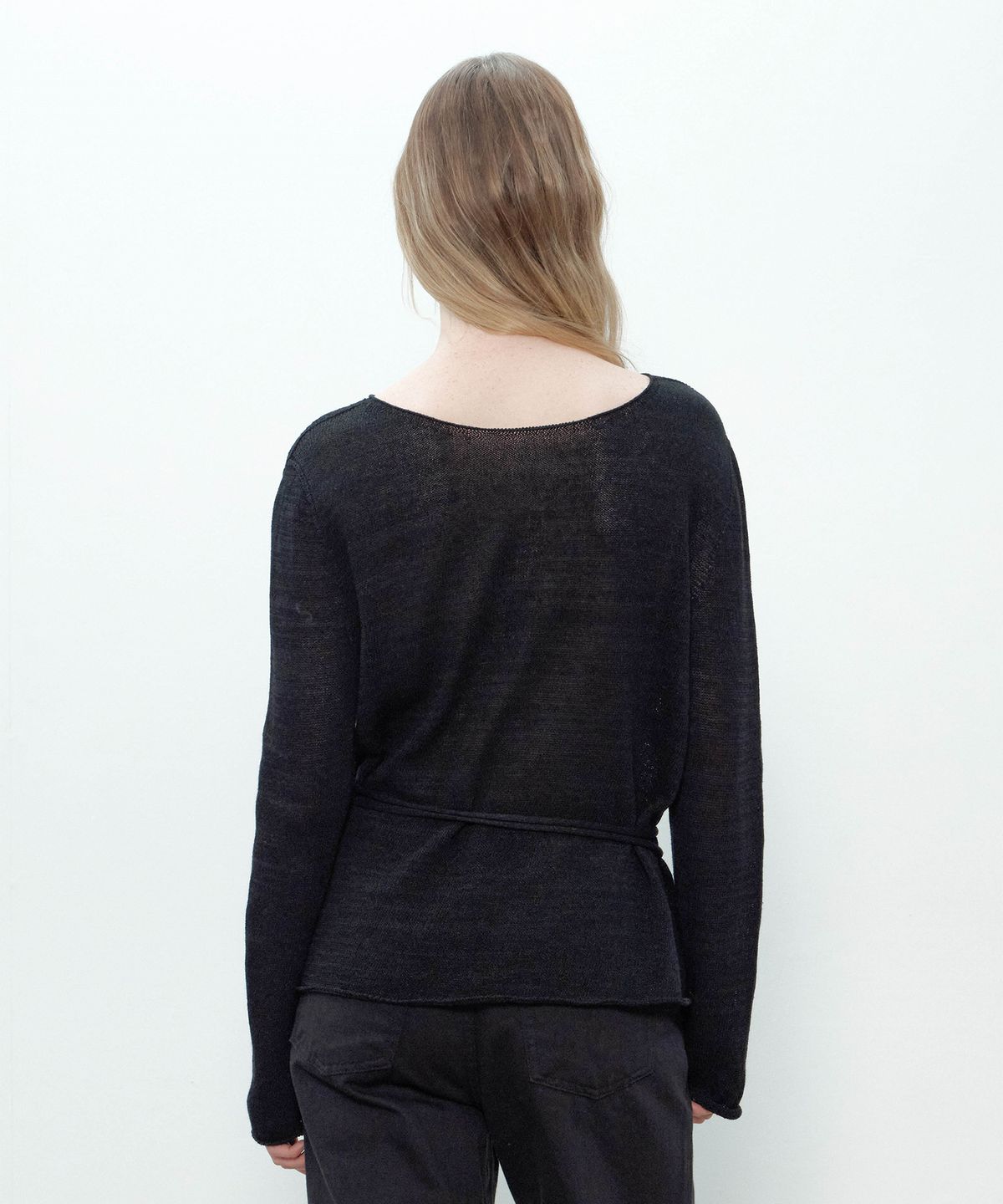 더마고(THEMARGOT) PAPER WHOLEGARMENT KNIT (BLACK)