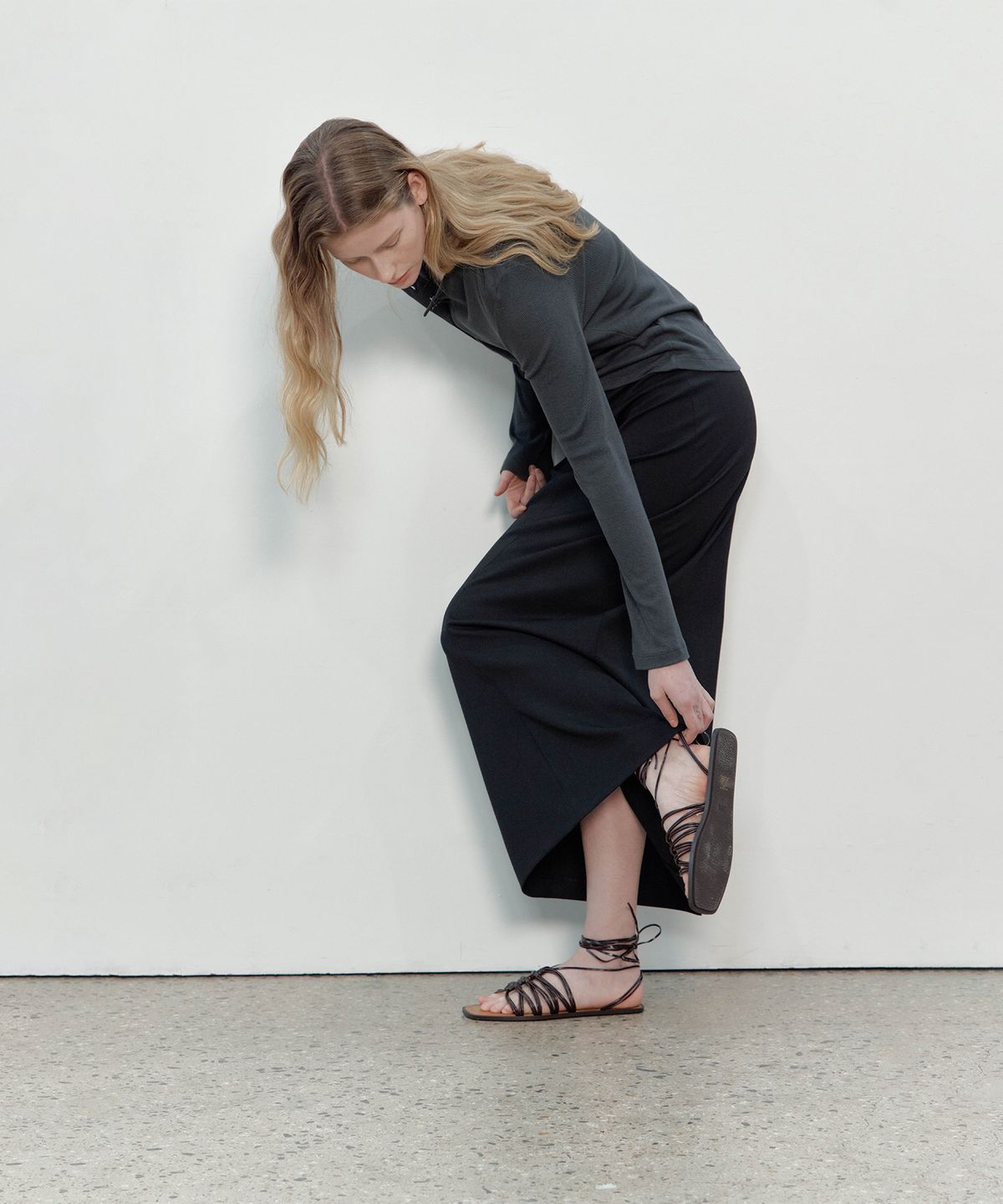 더마고(THEMARGOT) CLASSIC LONG SKIRT (BLACK)