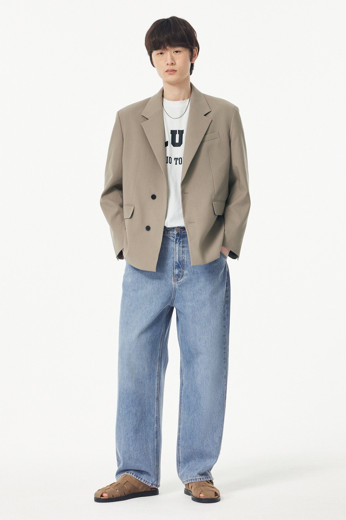스튜디오 톰보이(STUDIO TOMBOY) [MEN] 싱글 투버튼 자켓_베이지 9155112171