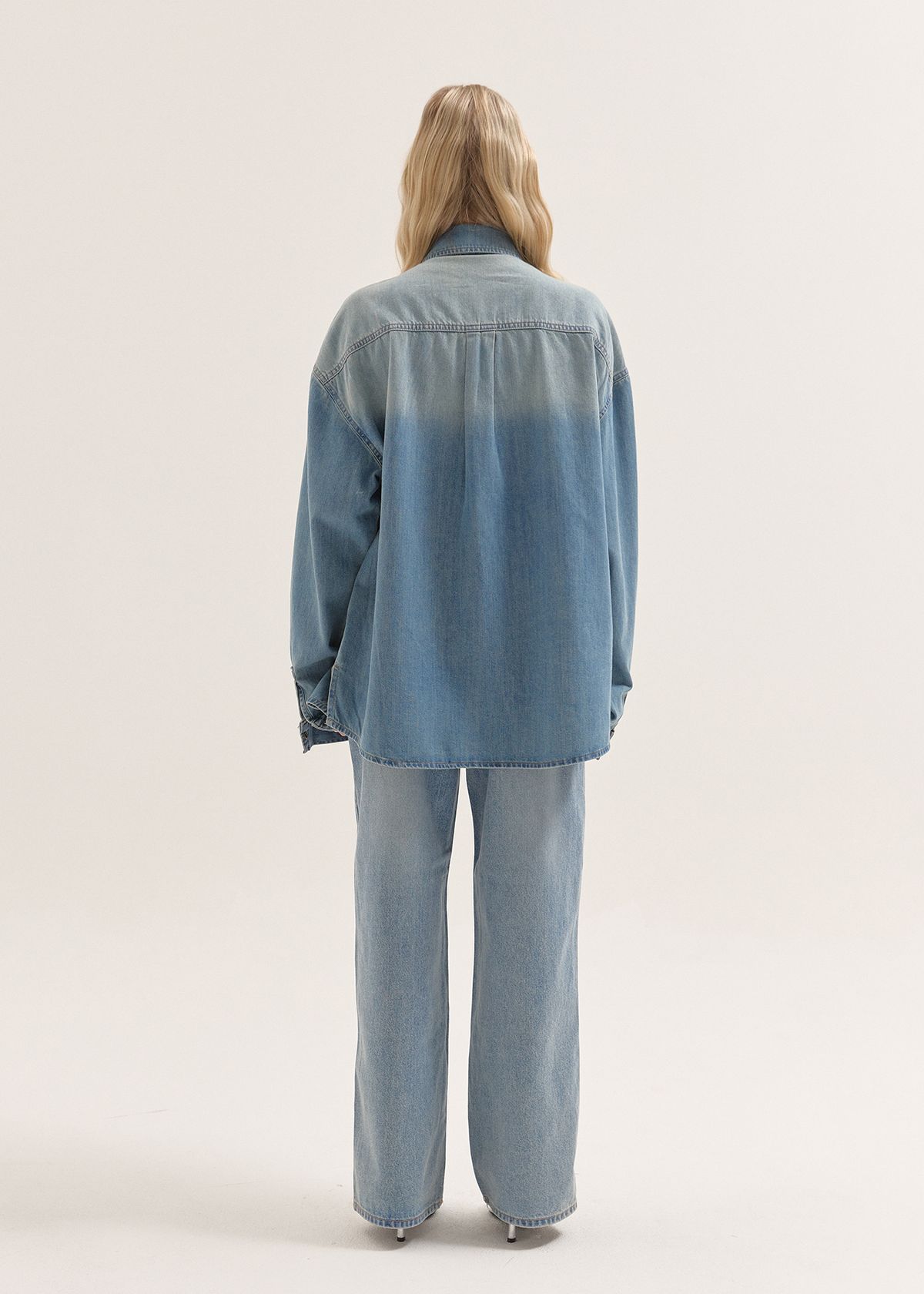 버튼업(BUTTON UP) 스탠다드 워시드 와이드 데님