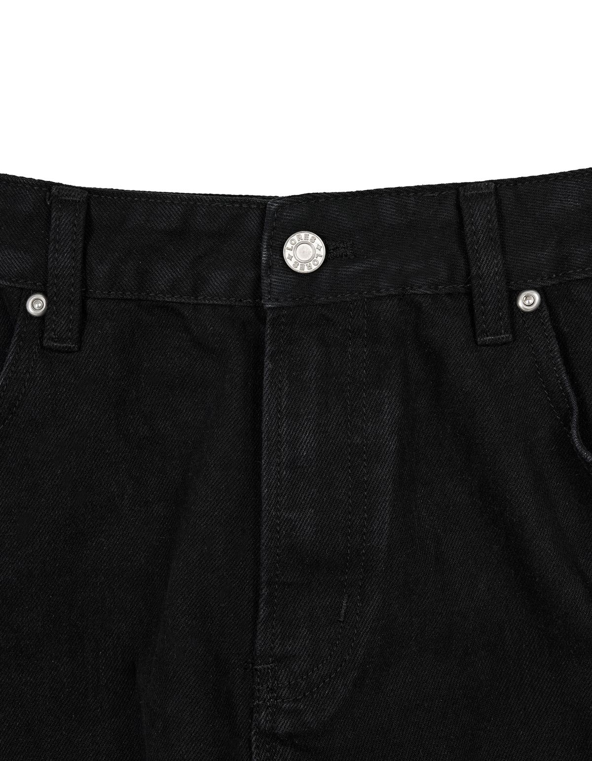 로어즈(LORES) Tag Denim Pants - Black
