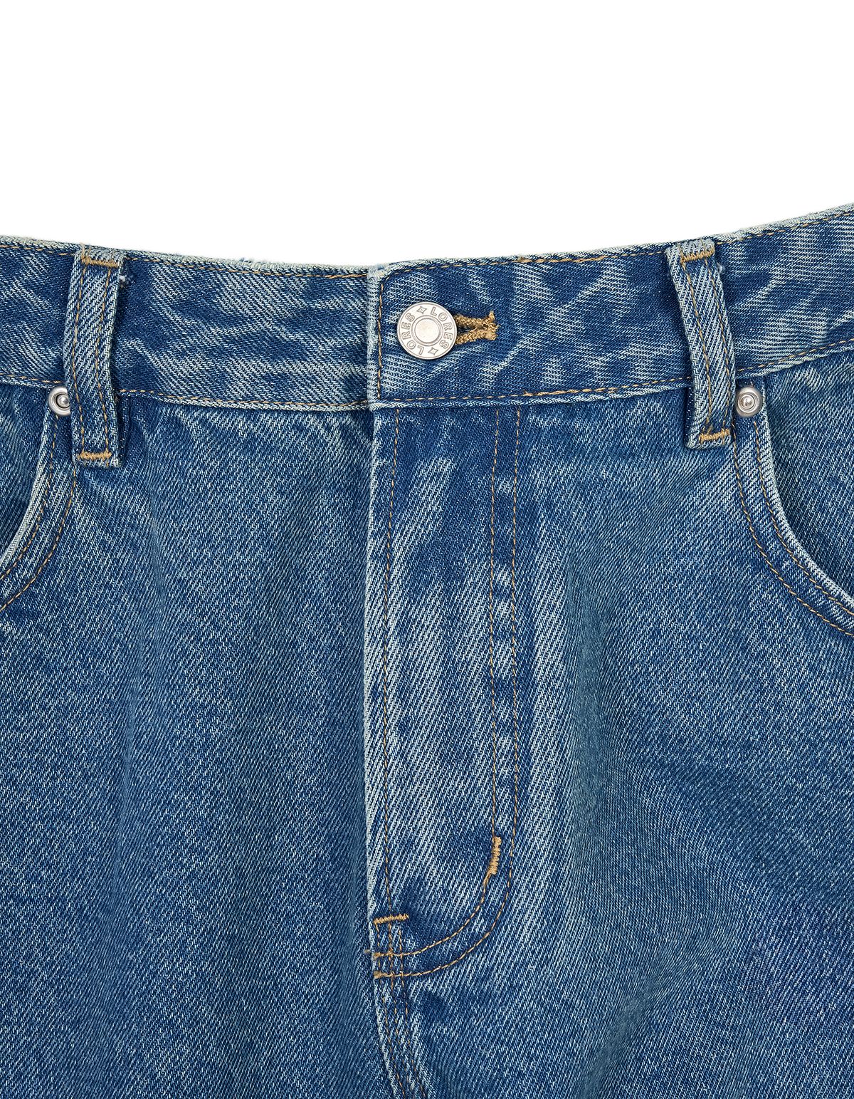 로어즈(LORES) Tag Denim Pants - Blue