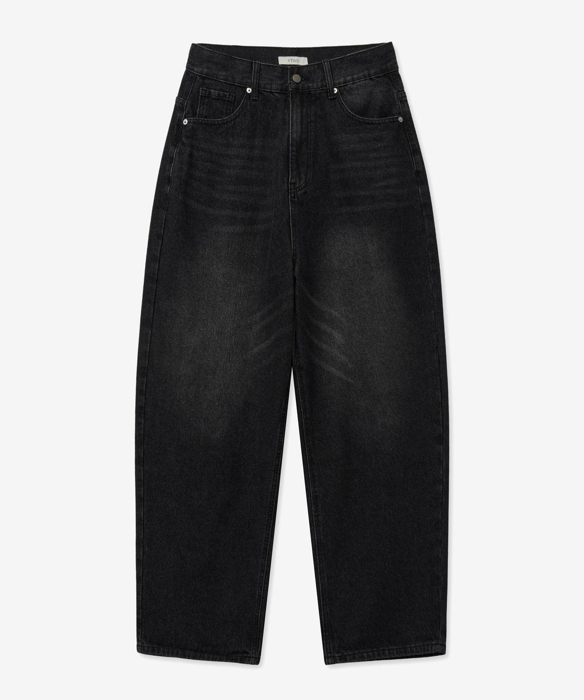브이투(VTWO) 빈티지 워시드 와이드 데님 팬츠 (BLACK)