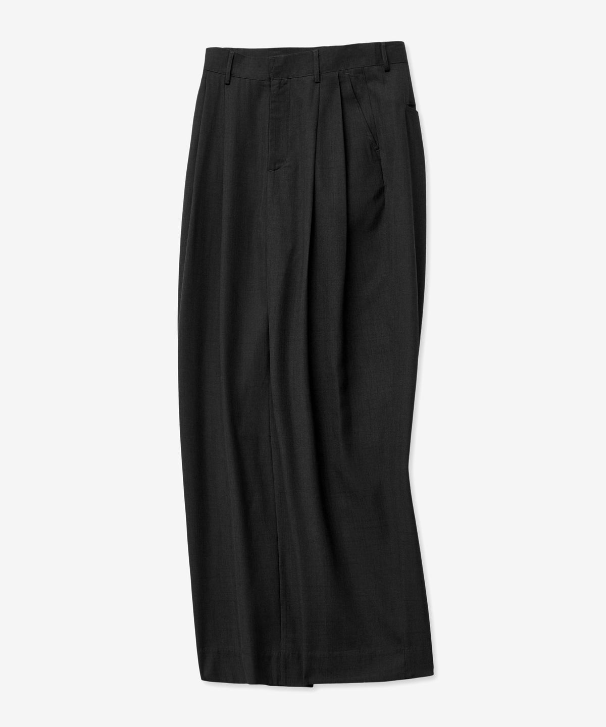 브이투(VTWO) (올시즌)롱 와이드 슬랙스 (BLACK)