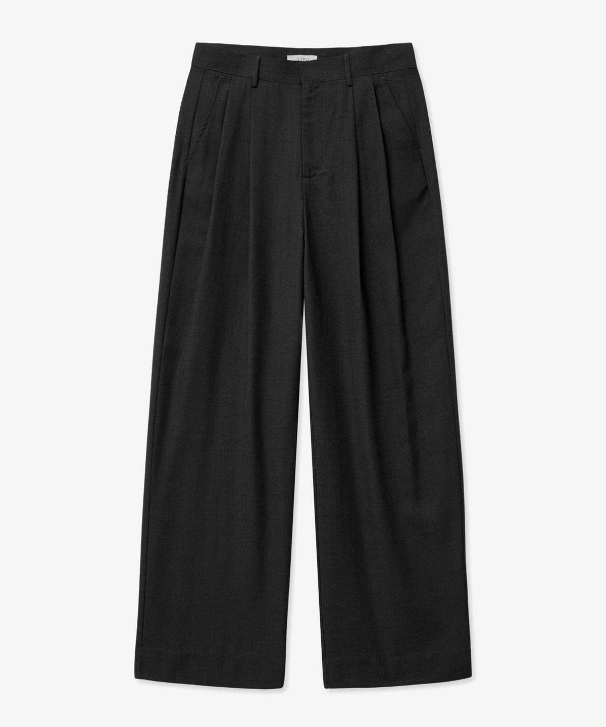 브이투(VTWO) (올시즌)롱 와이드 슬랙스 (BLACK)