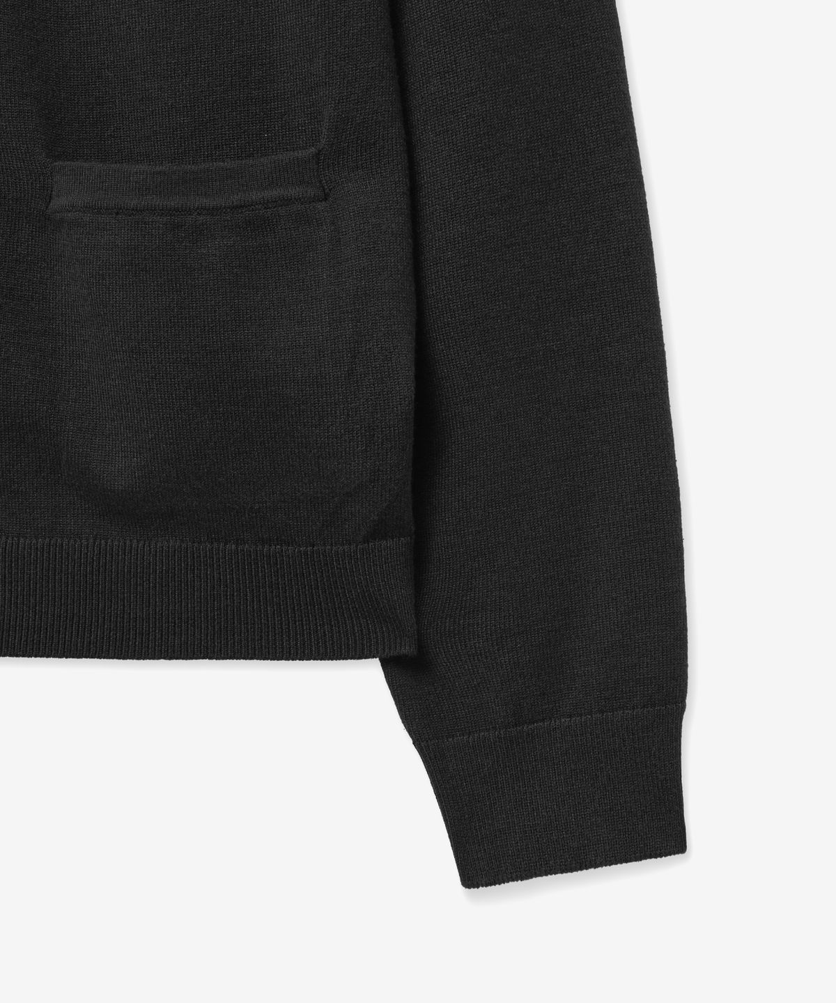 브이투(VTWO) 소프트 라운드 베이직 가디건 (BLACK)