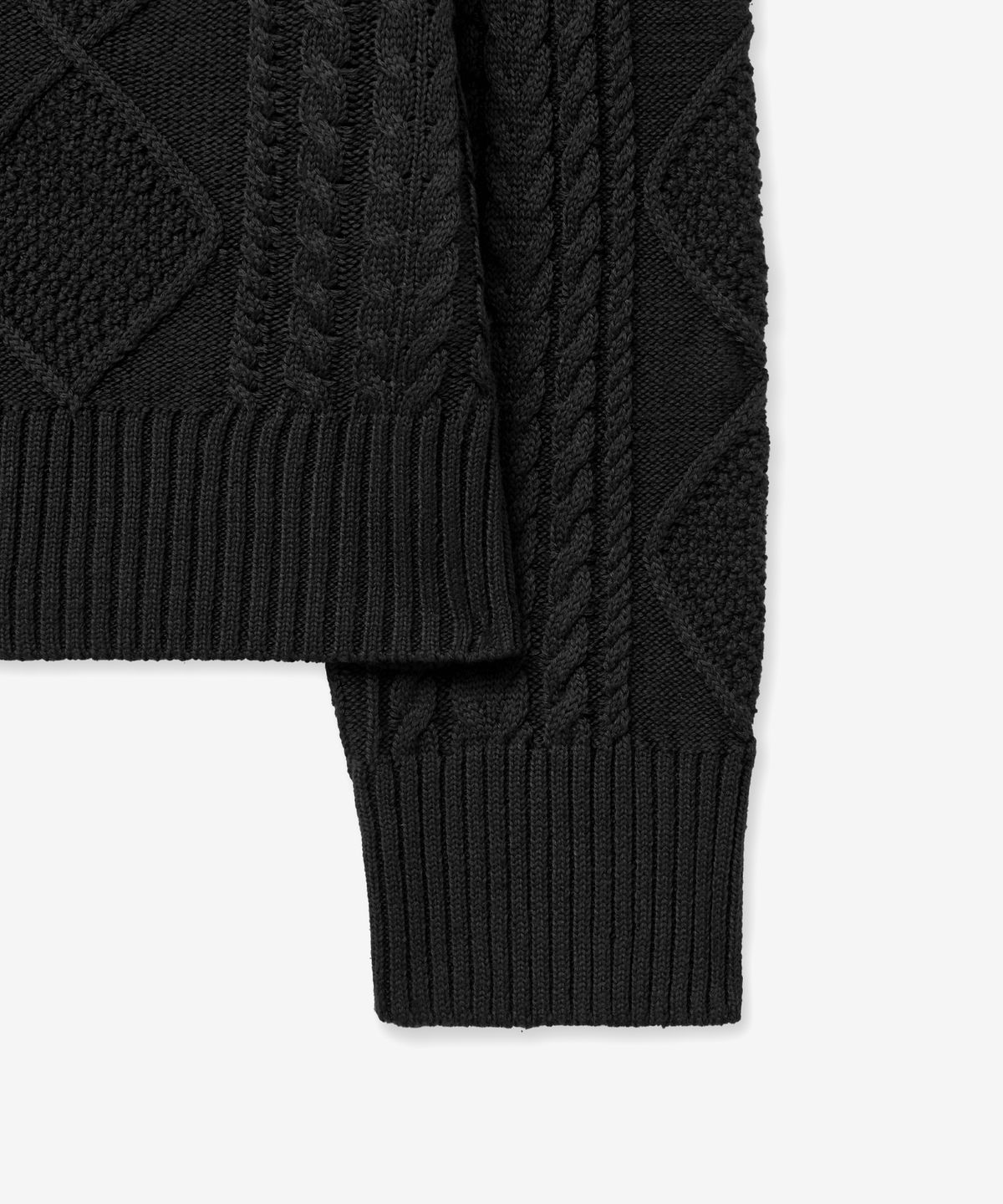 브이투(VTWO) 케이블 소프트 베이직 가디건 (BLACK)