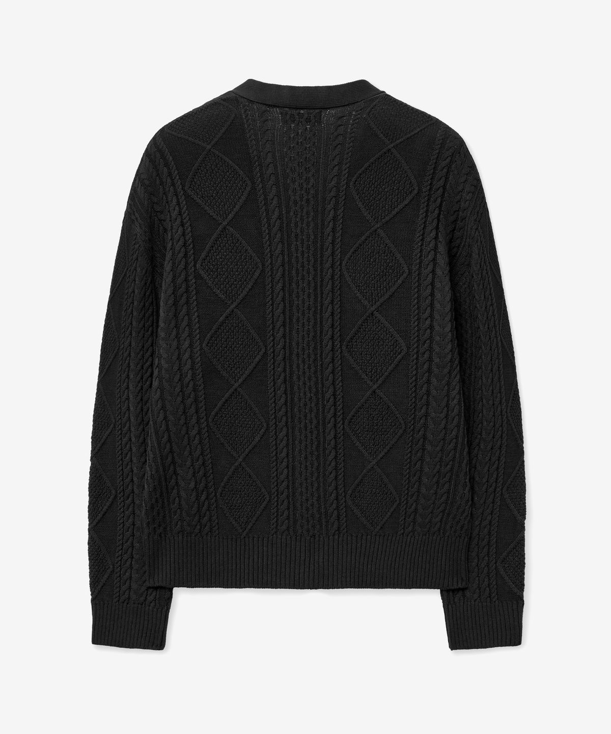 브이투(VTWO) 케이블 소프트 베이직 가디건 (BLACK)