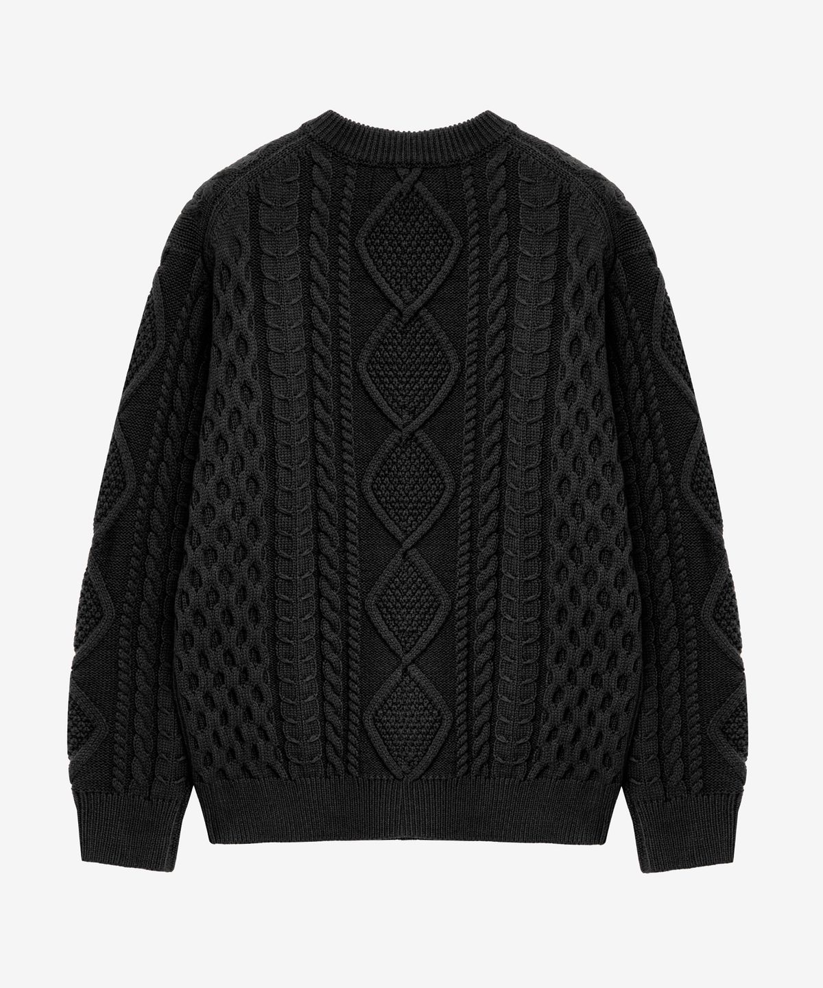 브이투(VTWO) 데일리 케이블 소프트 니트 (BLACK)