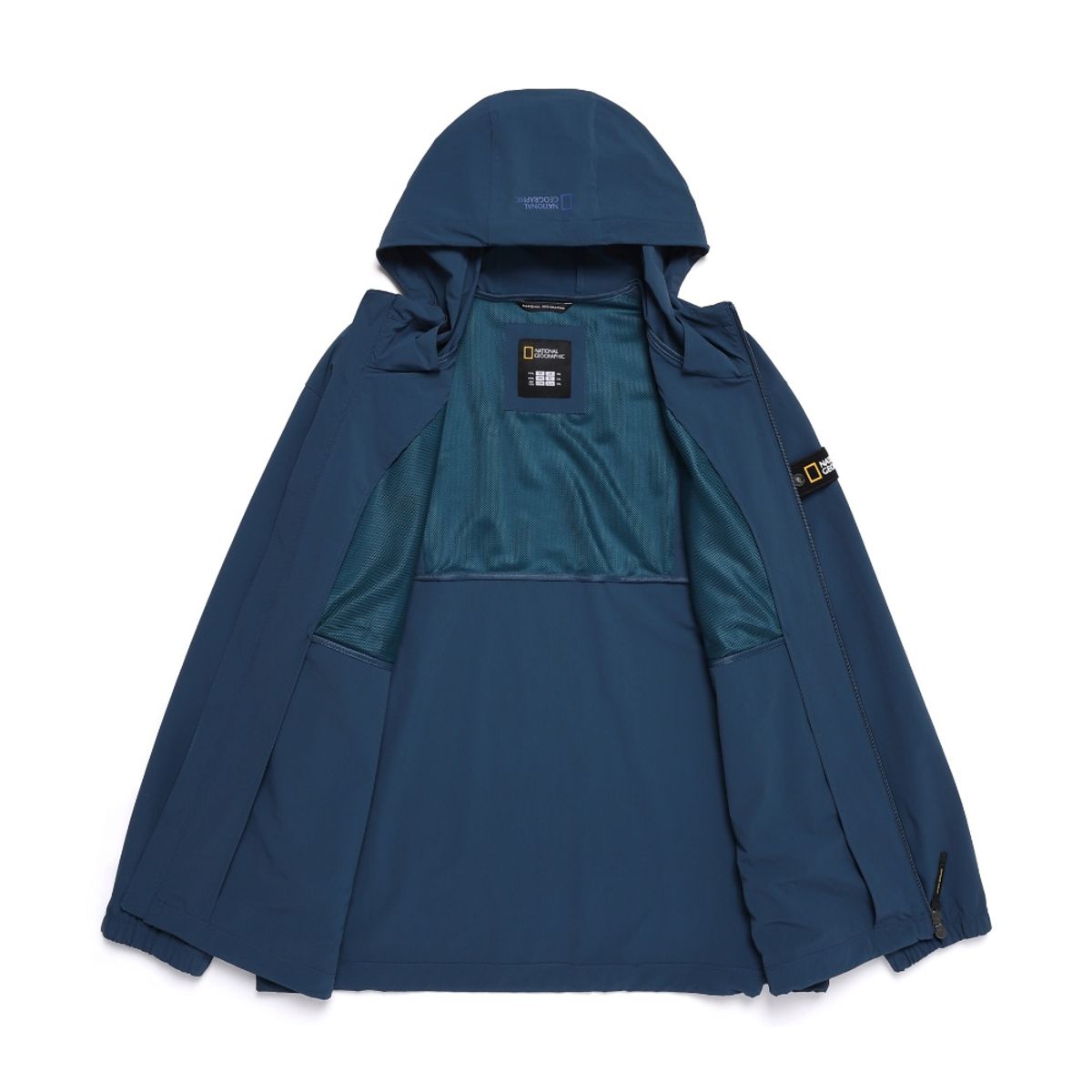 내셔널지오그래픽(NATIONALGEOGRAPHIC) N252UFT840 경량 우븐 후드 풀집업 TURQUOISE