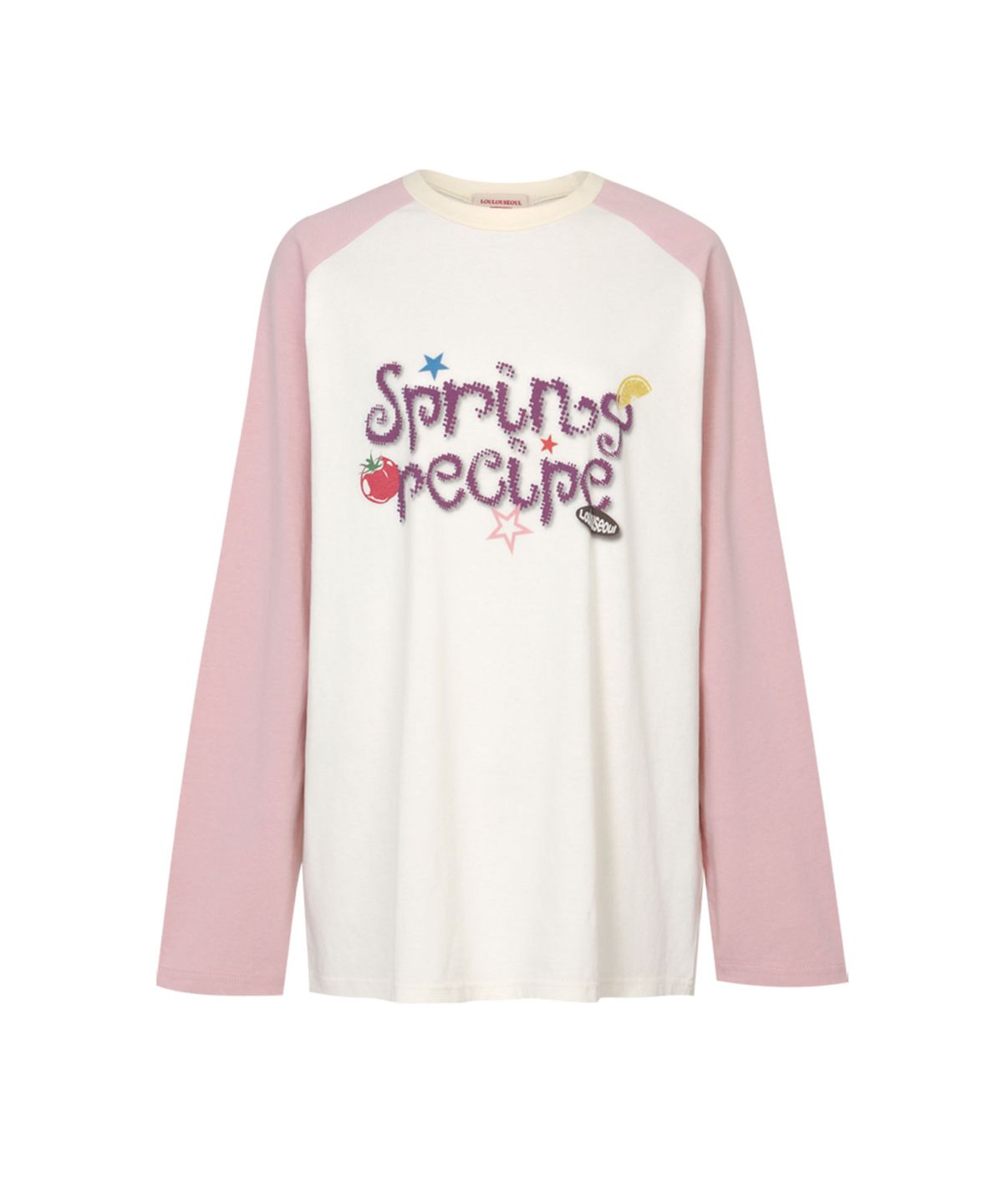 루루서울(LOULOUSEOUL) Spring Recipe T-Shirt (Funk ver.- Cream Pink)