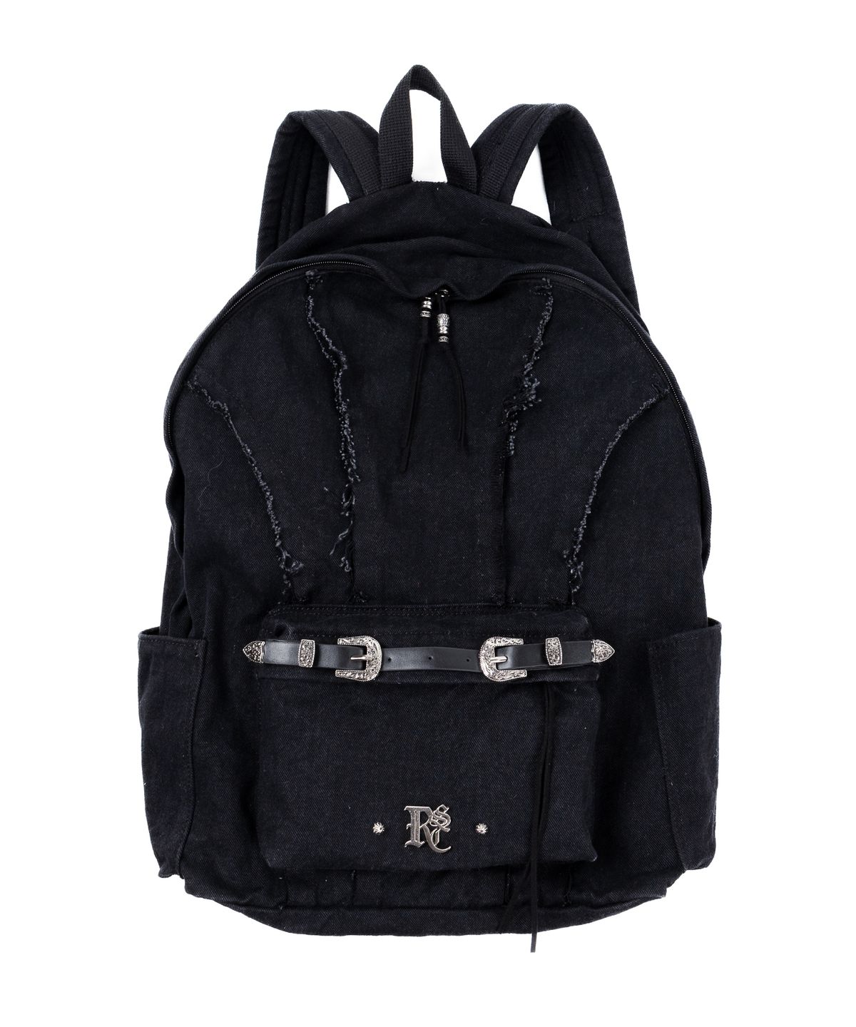 알에스에스씨(RSSC) RAW CUT DENIM BACKPACK - BLACK