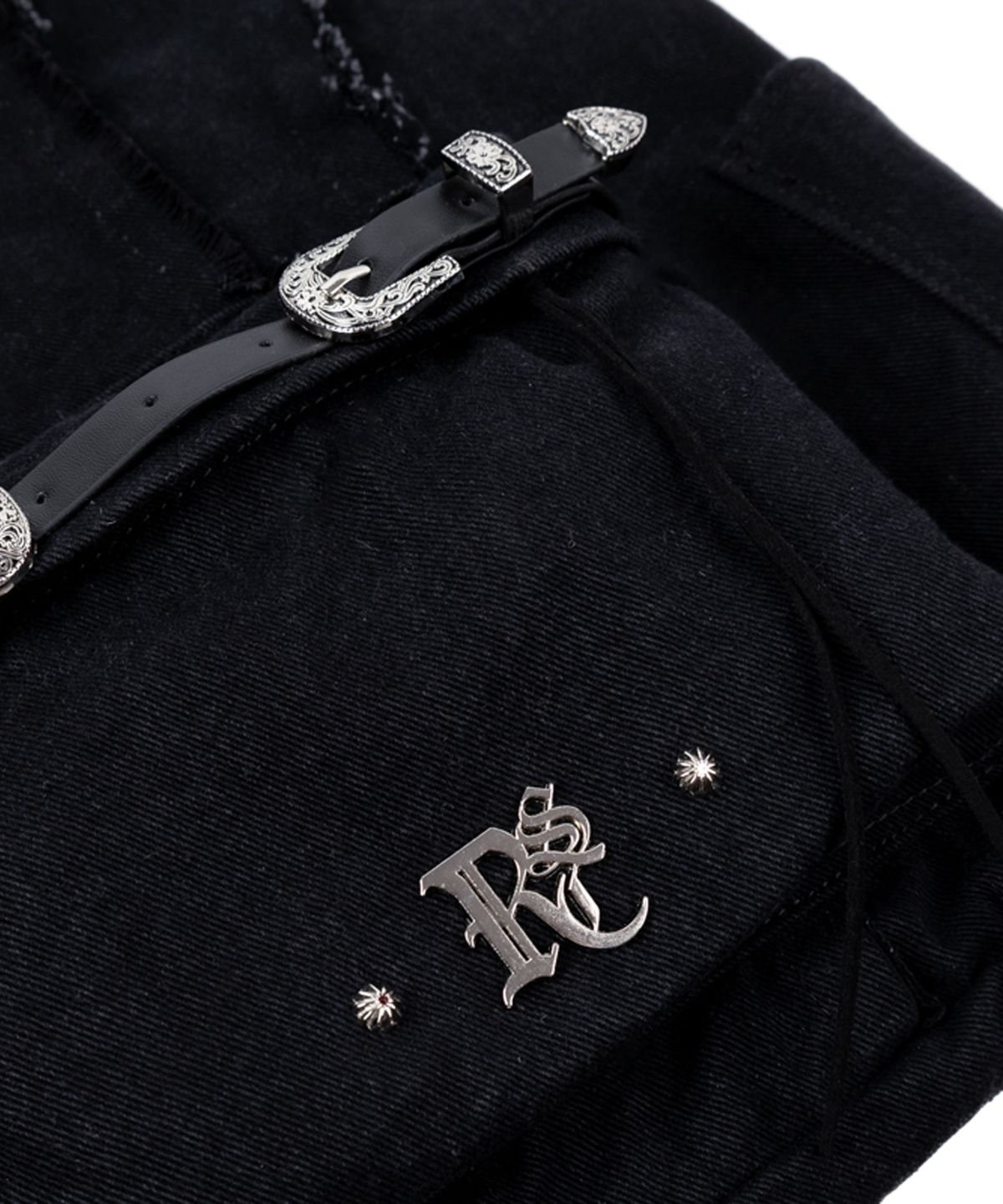 알에스에스씨(RSSC) RAW CUT DENIM BACKPACK - BLACK